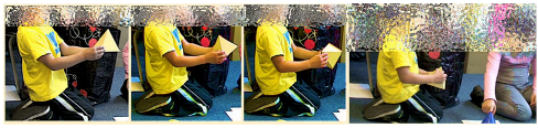In sequence 1, evan’s actions of moving and sensating the pyramid and cone reflect image making according to the pirie kieren model. in sequence 2, evan builds on these spatial actions as he compares and interprets the pyramid and the cone, which reflect his understandings as image making, image having, and property noticing. in sequence 3, evan’s repetition of these actions further illustrates image making and property noticing, and his activity of situating the pyramid and the cone in sequence 4 reveals instances of image having and property noticing In sequence 1, evan’s actions of moving and sensating the pyramid and cone reflect image making according to the pirie kieren model. in sequence 2, evan builds on these spatial actions as he compares and interprets the pyramid and the cone, which reflect his understandings as image making, image having, and property noticing. in sequence 3, evan’s repetition of these actions further illustrates image making and property noticing, and his activity of situating the pyramid and the cone in sequence 4 reveals instances of image having and property noticing