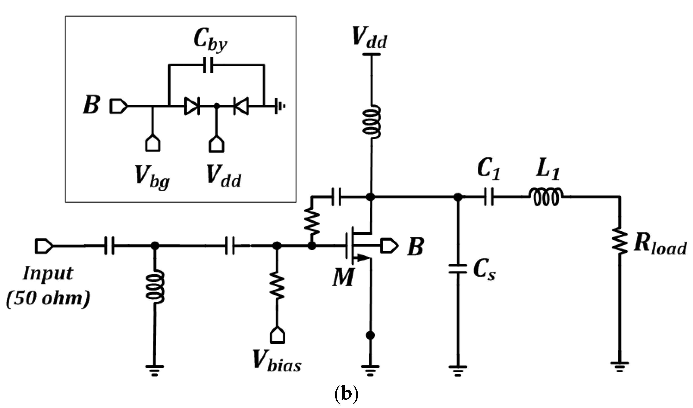 electronics free full text a 2 5 ghz 1 v high efficiency cmoselectronics 08 00069 g005a · electronics 08 00069 g005b figure 5 circuit