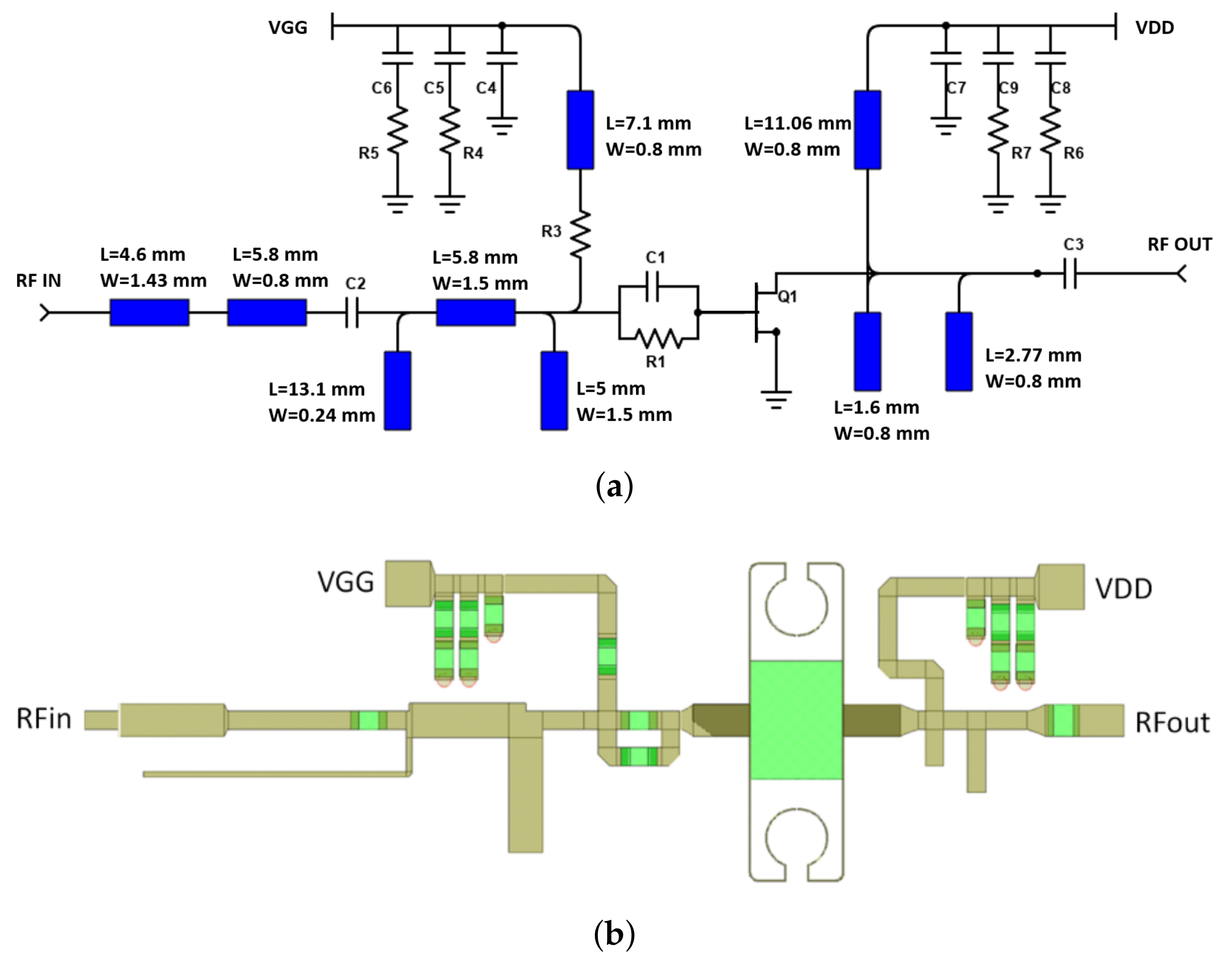 Electronics Free FullText S Band Hybrid Power Amplifier in GaN