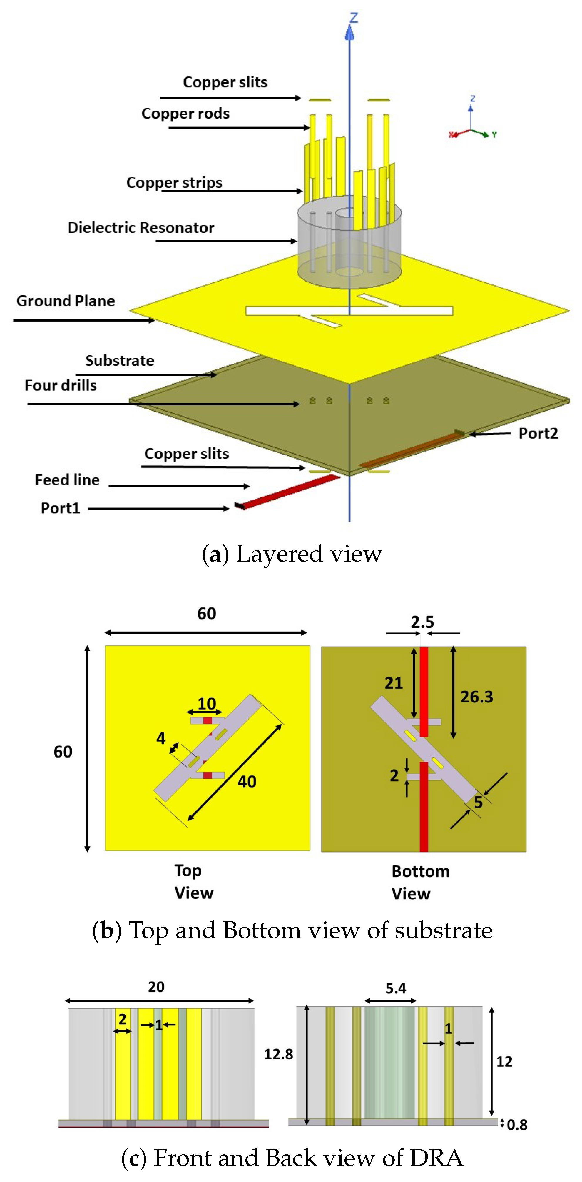 Glueless Multiple Input Multiple Output Dielectric Resonator