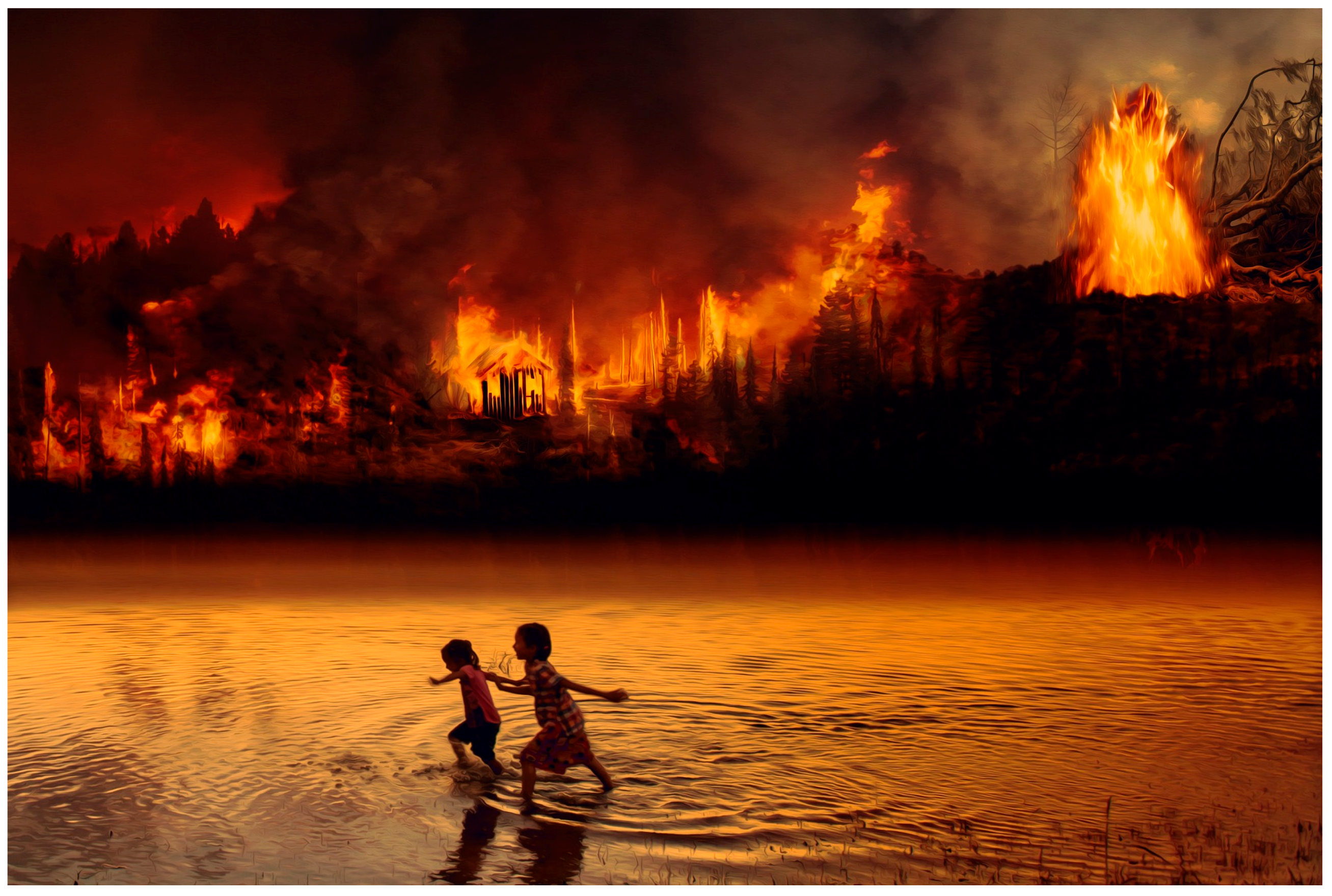 Человек в лесном пожаре. Убегать от огня. Пожар картинки. Звери бегут от огня. Огонь в лесу.
