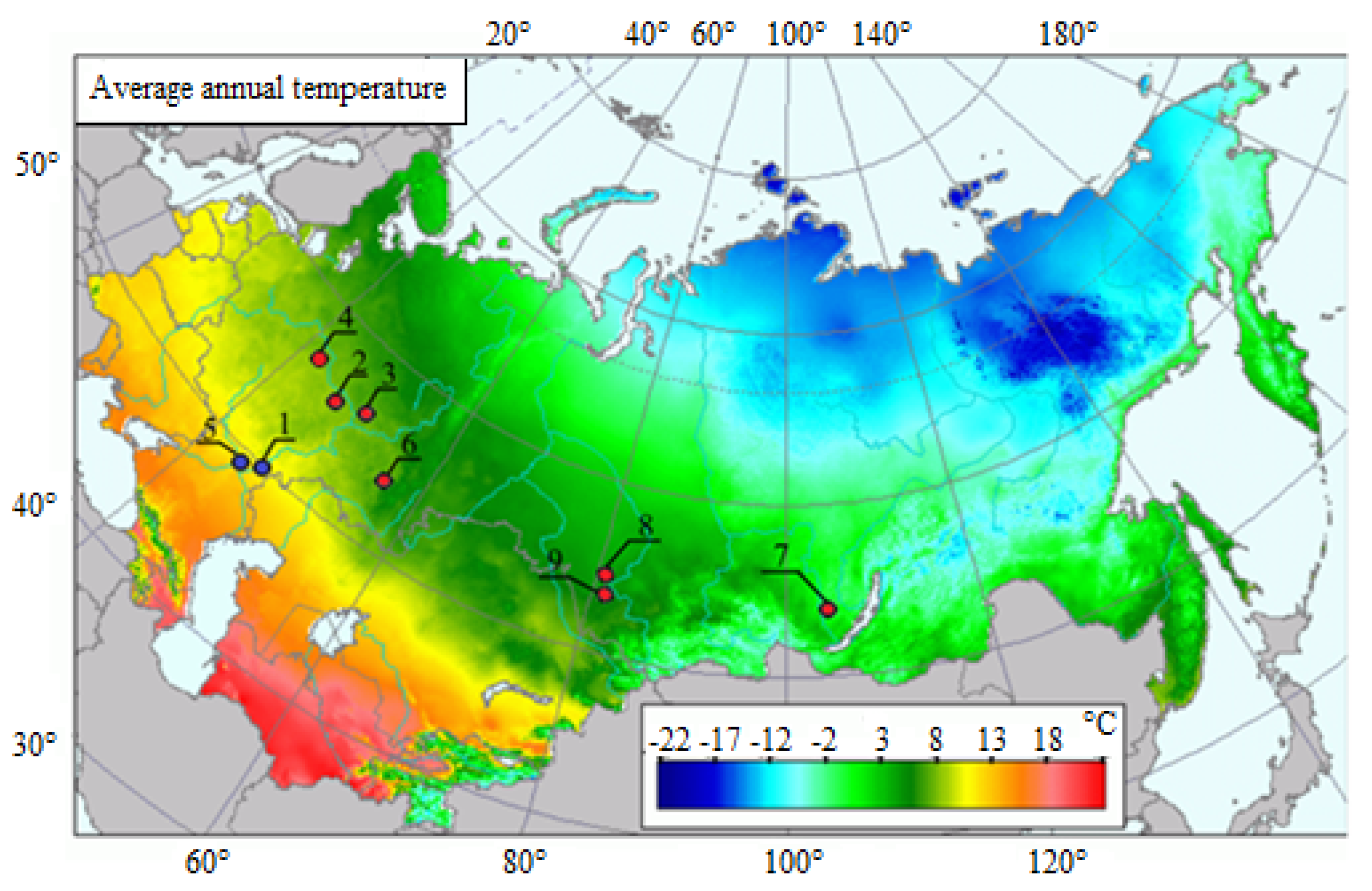 Теплая карта россии