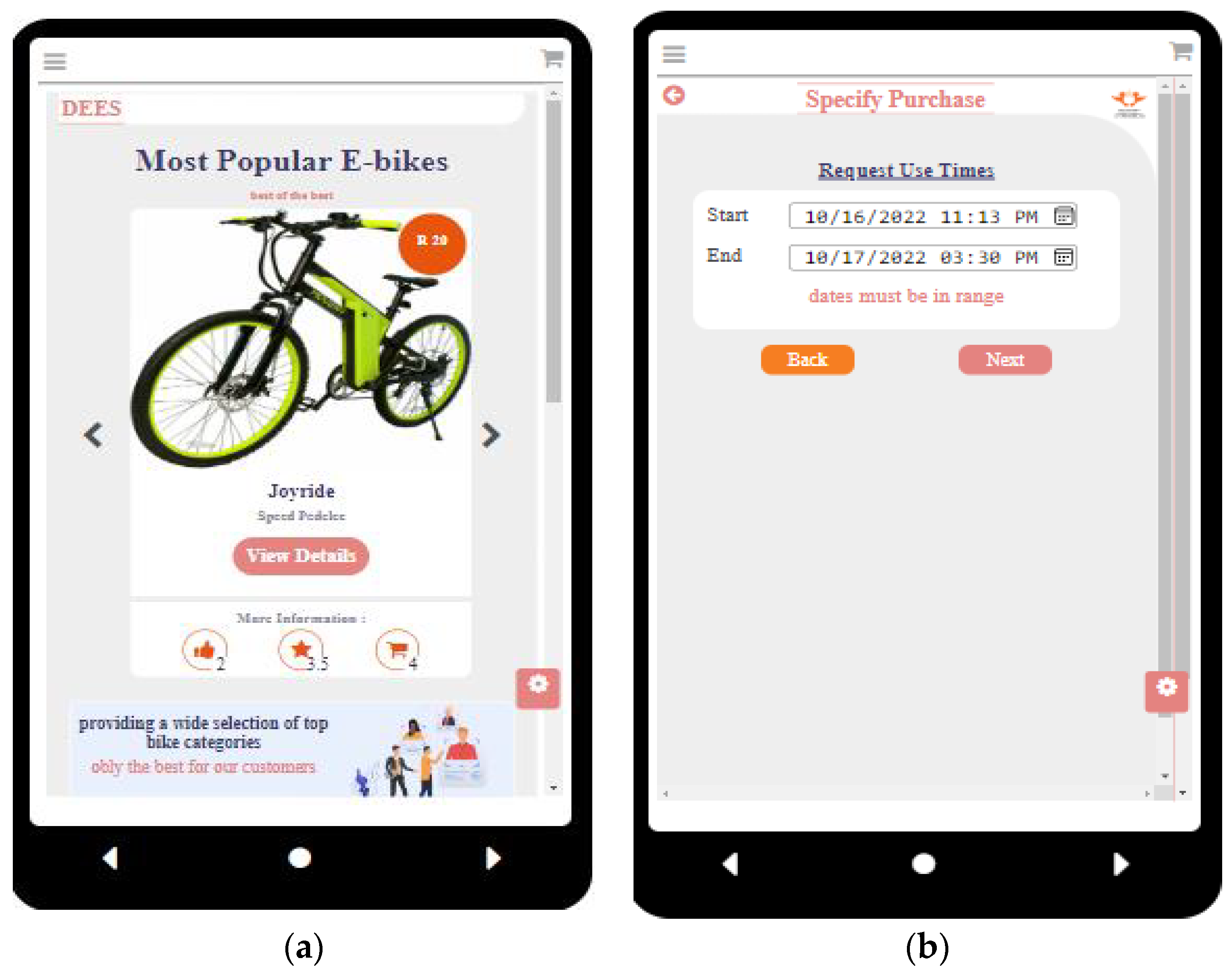 Electronic Booking and Payment Platforms for Inter Campus E Bikes
