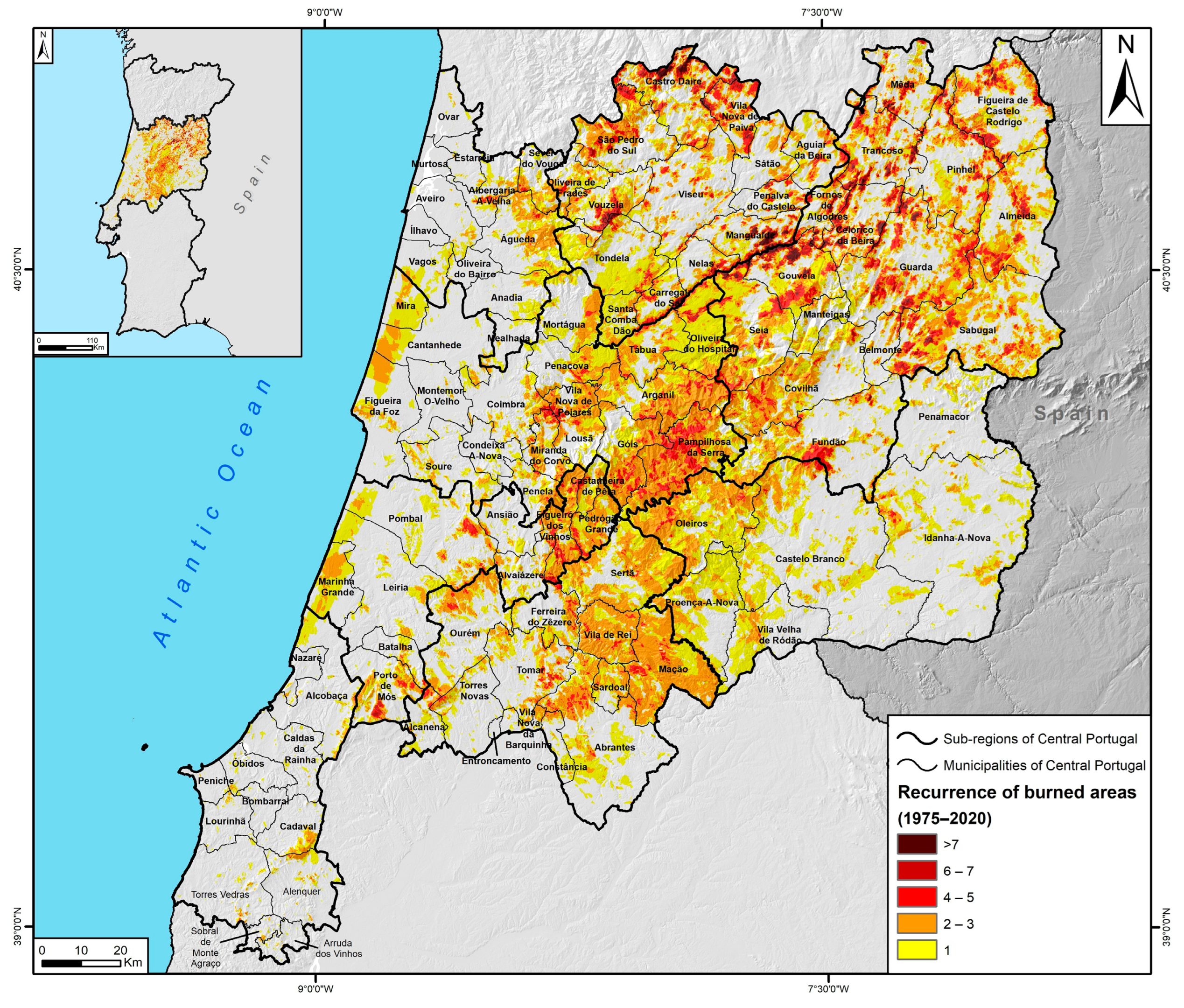 Mapa dos Incêndios em Portugal e na Europa