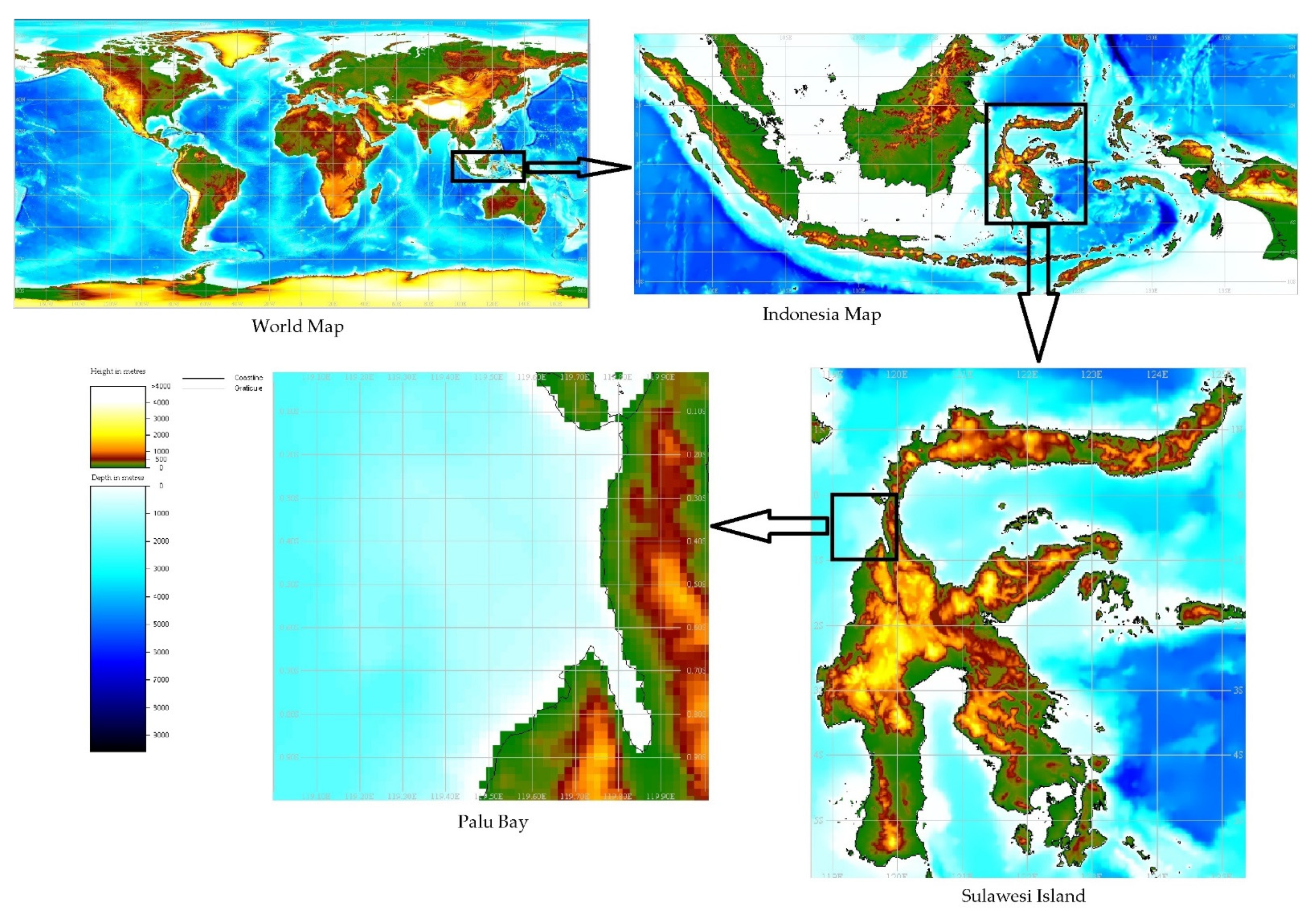 Fluids Free Full Text Insight Of Numerical Simulation For Current Circulation On The Steep Slopes Of Bathymetry And Topography In Palu Bay Indonesia