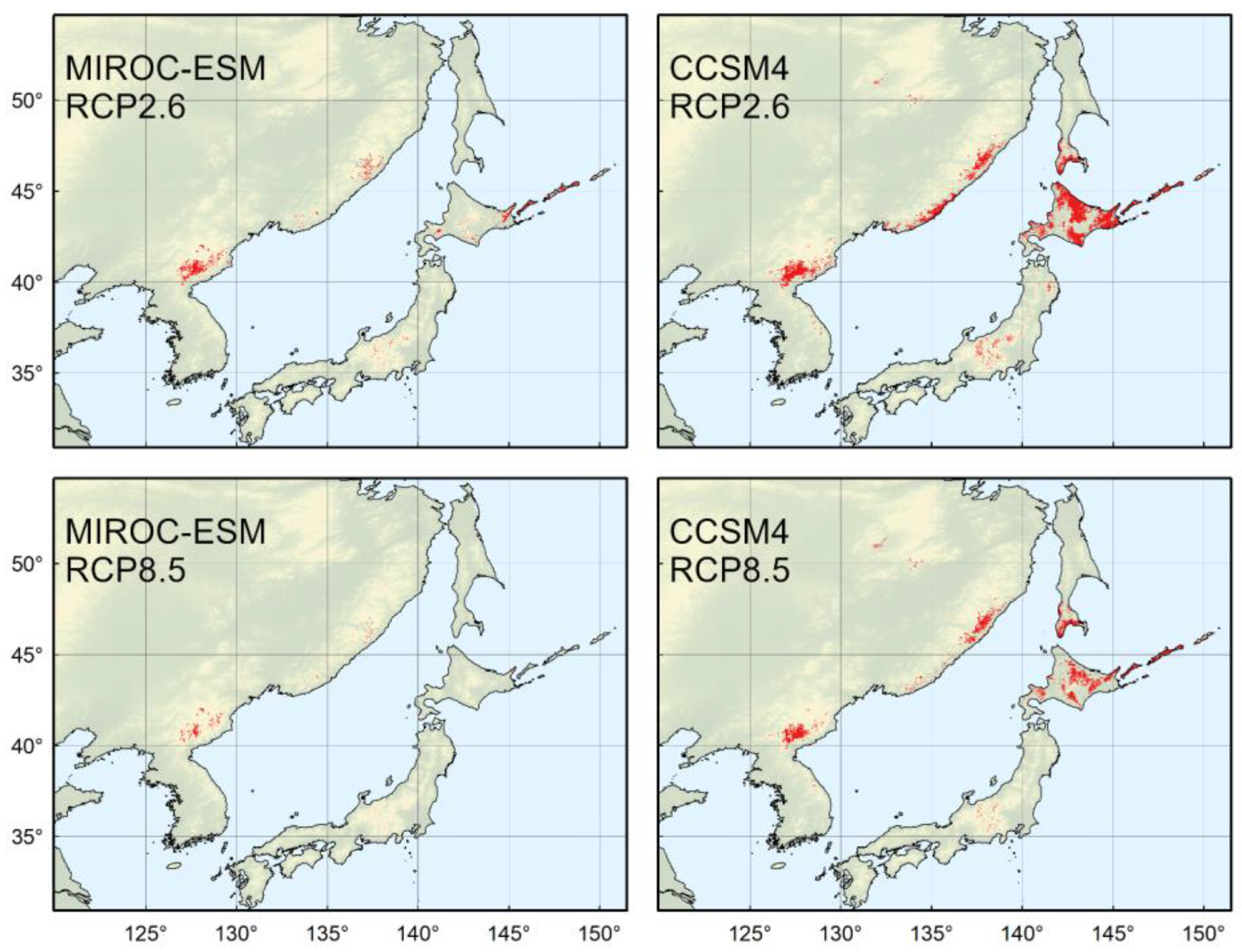 Predicting Spruce Taiga Distribution in Northeast Asia Using