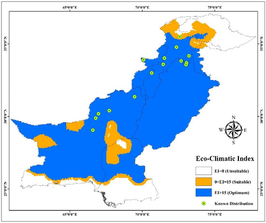 Pest Risk Assessment of Aeolesthes sarta (Coleoptera: Cerambycidae) in Pakistan under Climate Change Scenario