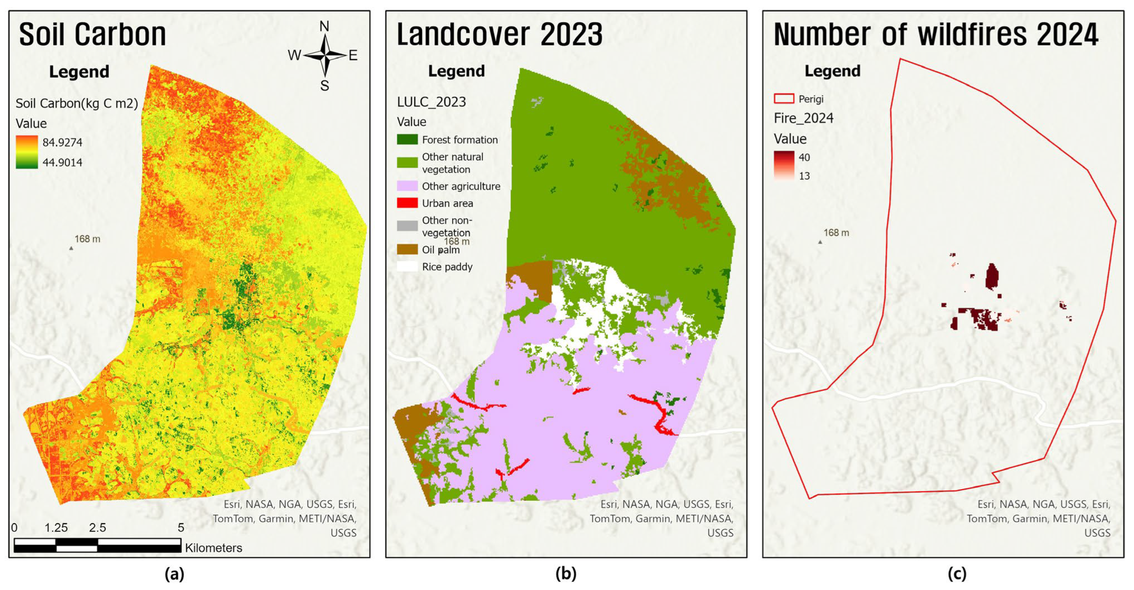 Estimation and Spatial Mapping of Soil Carbon Stock in the Perigi ...