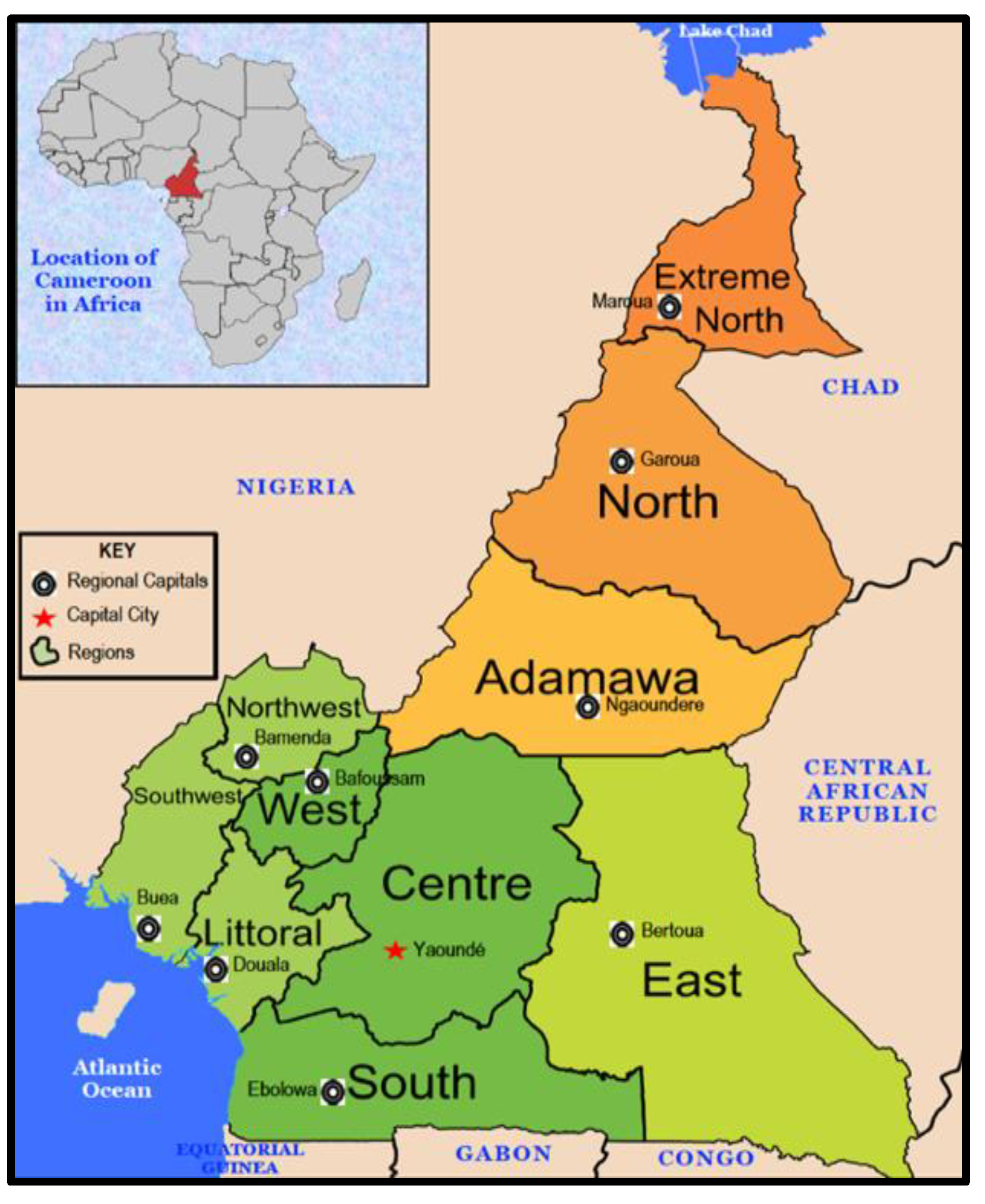 Cameroon Map And Its Ten Regions Geohazards | Free Full-Text | A Concise Appraisal Of Cameroon&Rsquo;S  Hazard Risk Profile: Multi-Hazard Inventories, Causes, Consequences And  Implications For Disaster Management | Html
