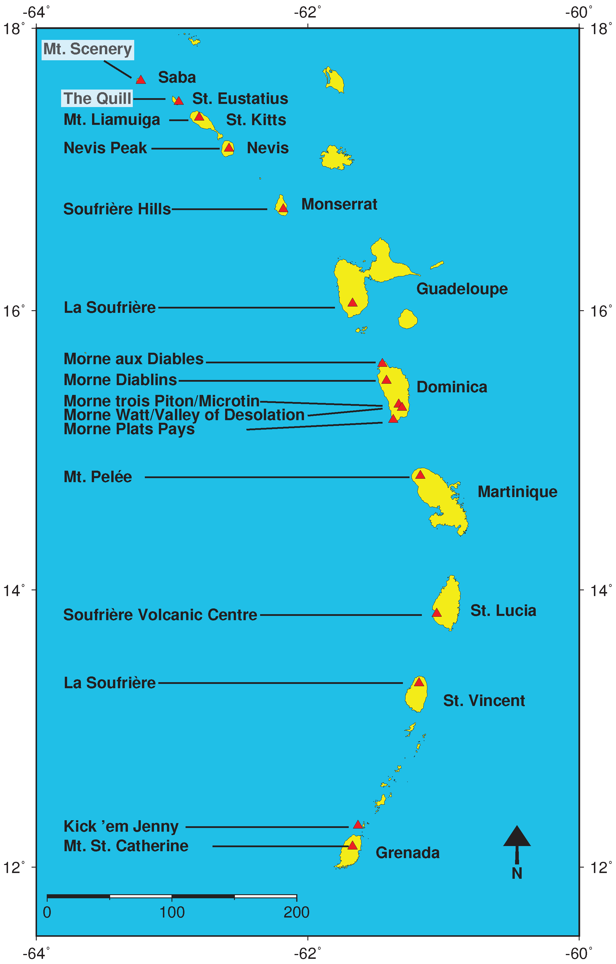 Geosciences Free Full Text A Permanent Real Time Monitoring Network For The Volcanoes Mount Scenery And The Quill In The Caribbean Netherlands Html