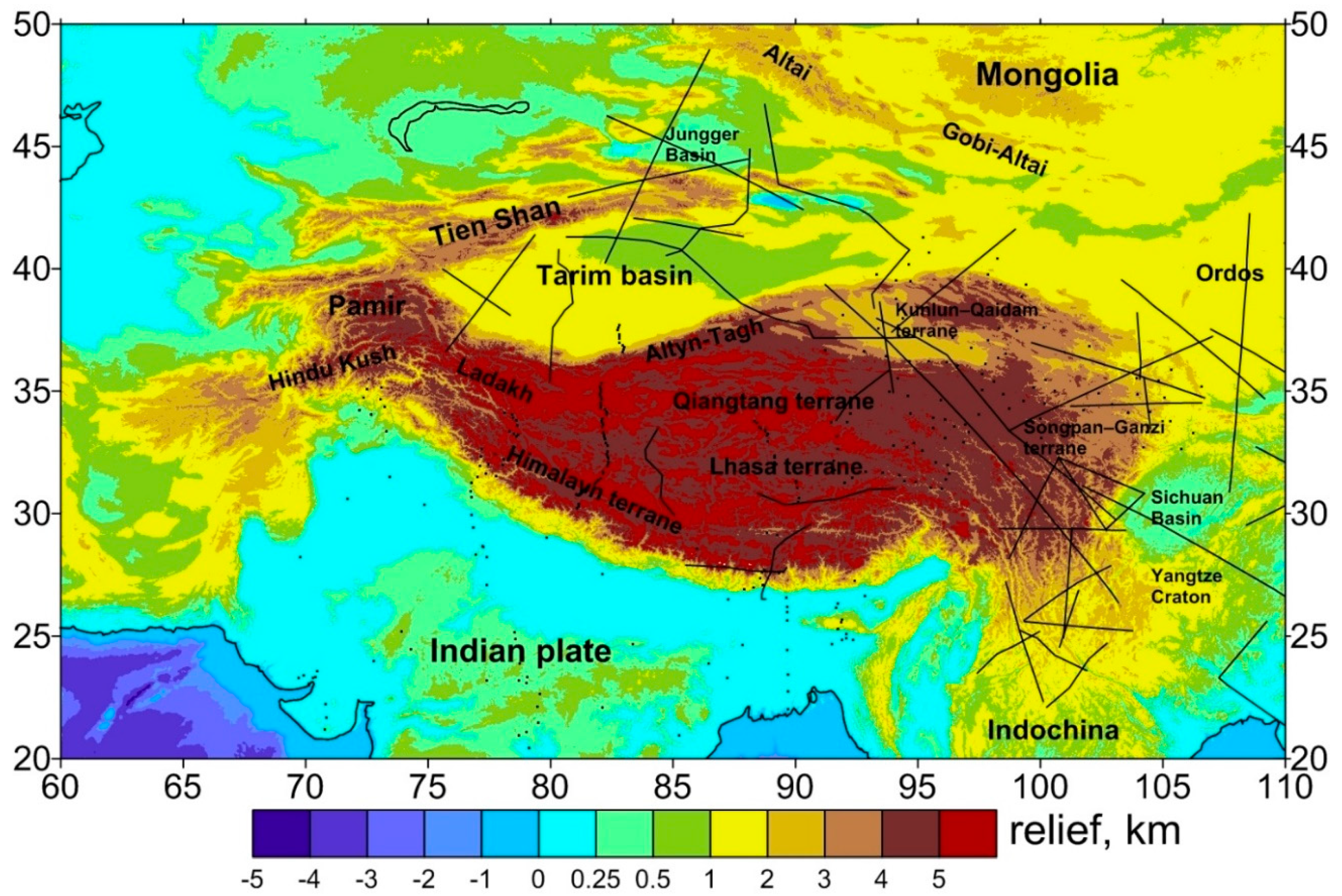 Frontiers  Deep Crustal Structure Beneath the Pamir–Tibetan Plateau:  Insights From the Moho Depth and Vp/Vs Ratio Variation