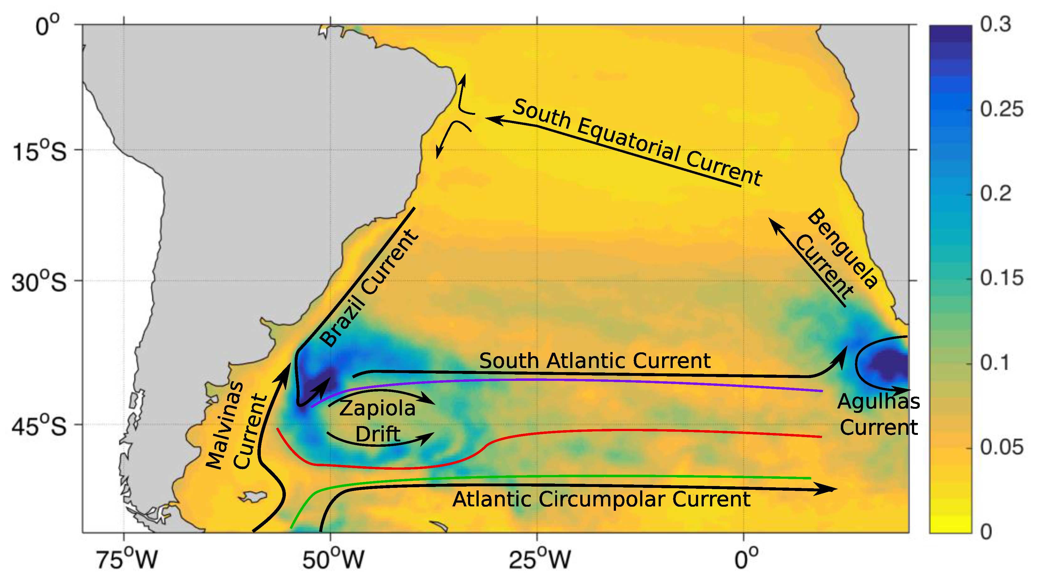 atlantic ocean currents map