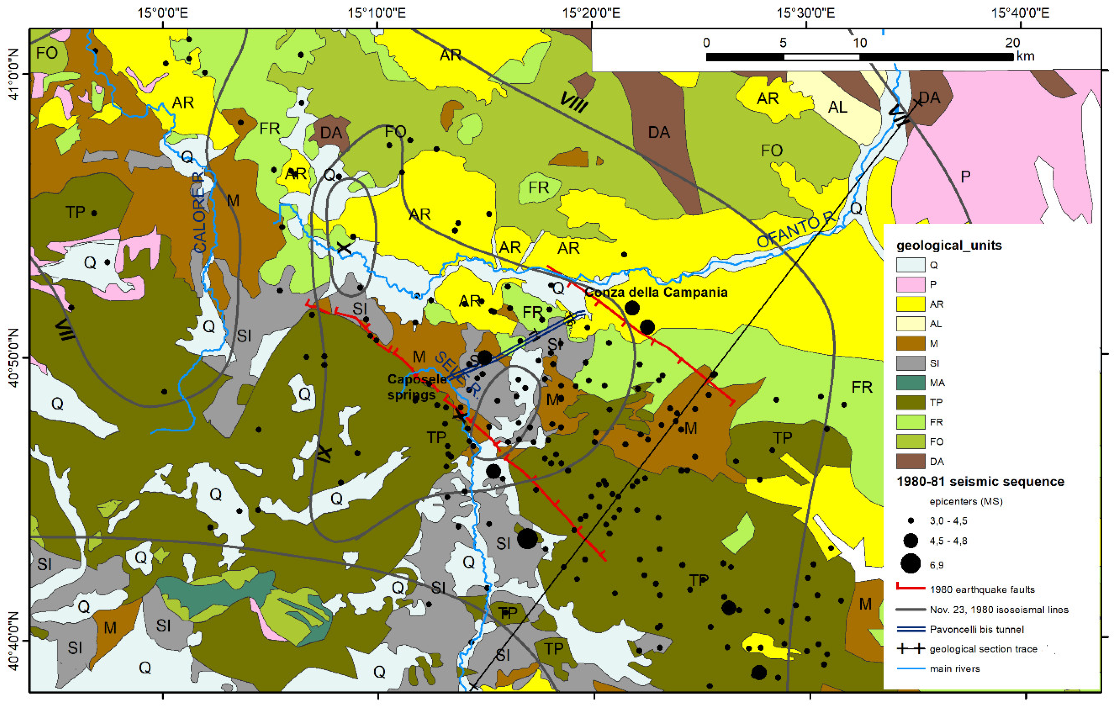 Geosciences Free Full Text Geology Of The Epicentral Area Of The November 23 1980 Earthquake Irpinia Italy New Stratigraphical Structural And Petrological Constrains Html