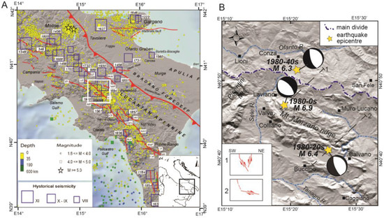 Tectonic context of moderate to large historical earthquakes in