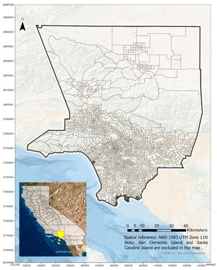 Tsunami map la county