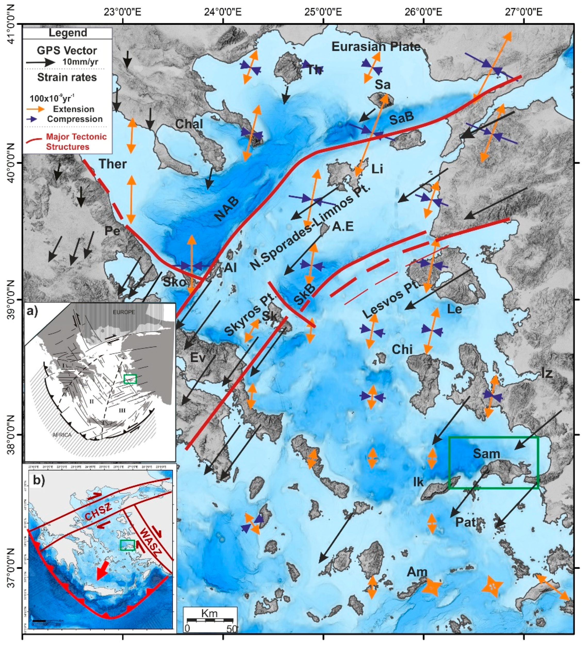 Morphotectonic Analysis along the Northern Margin of Samos