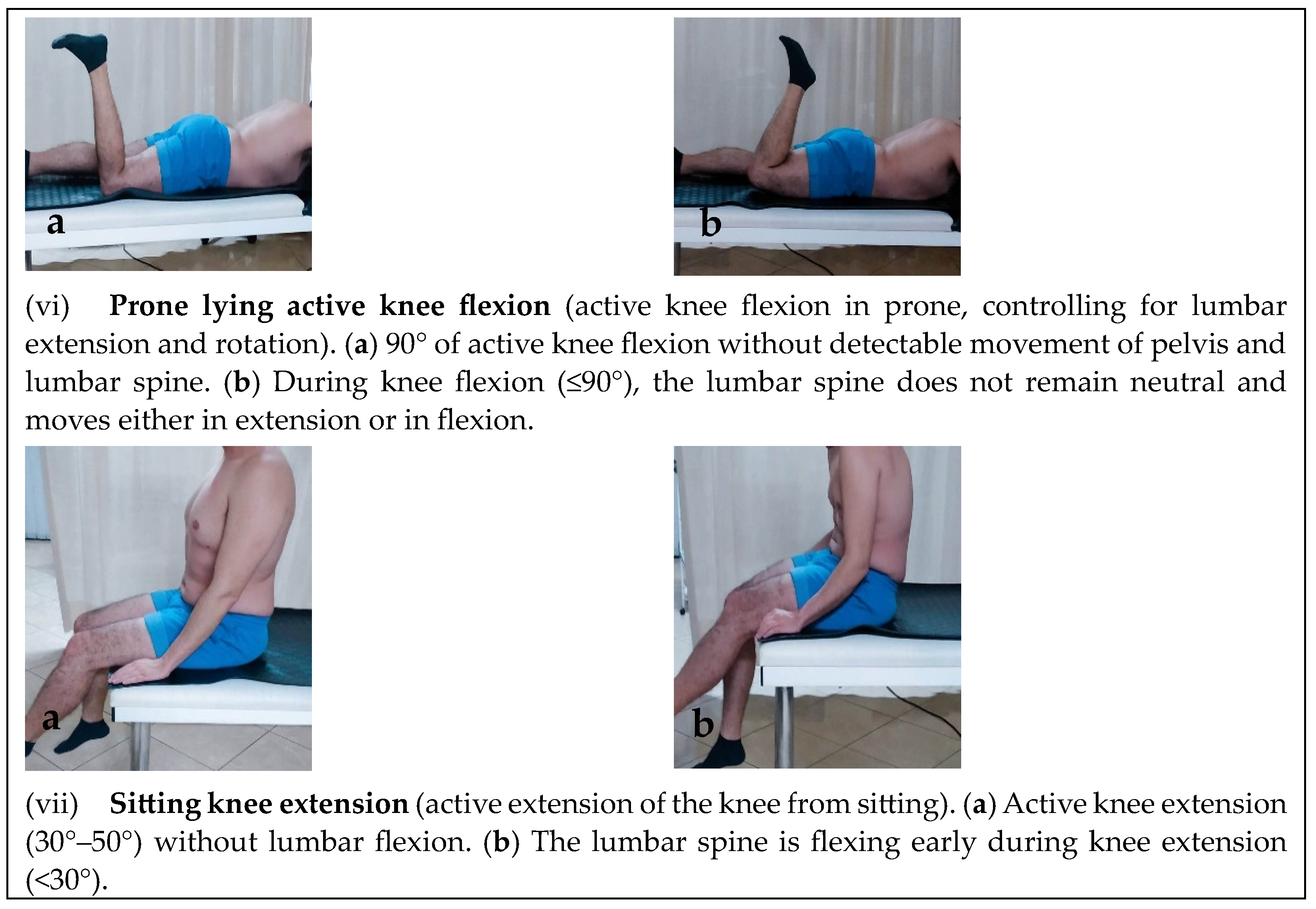 Supine position with knee flexed 90°