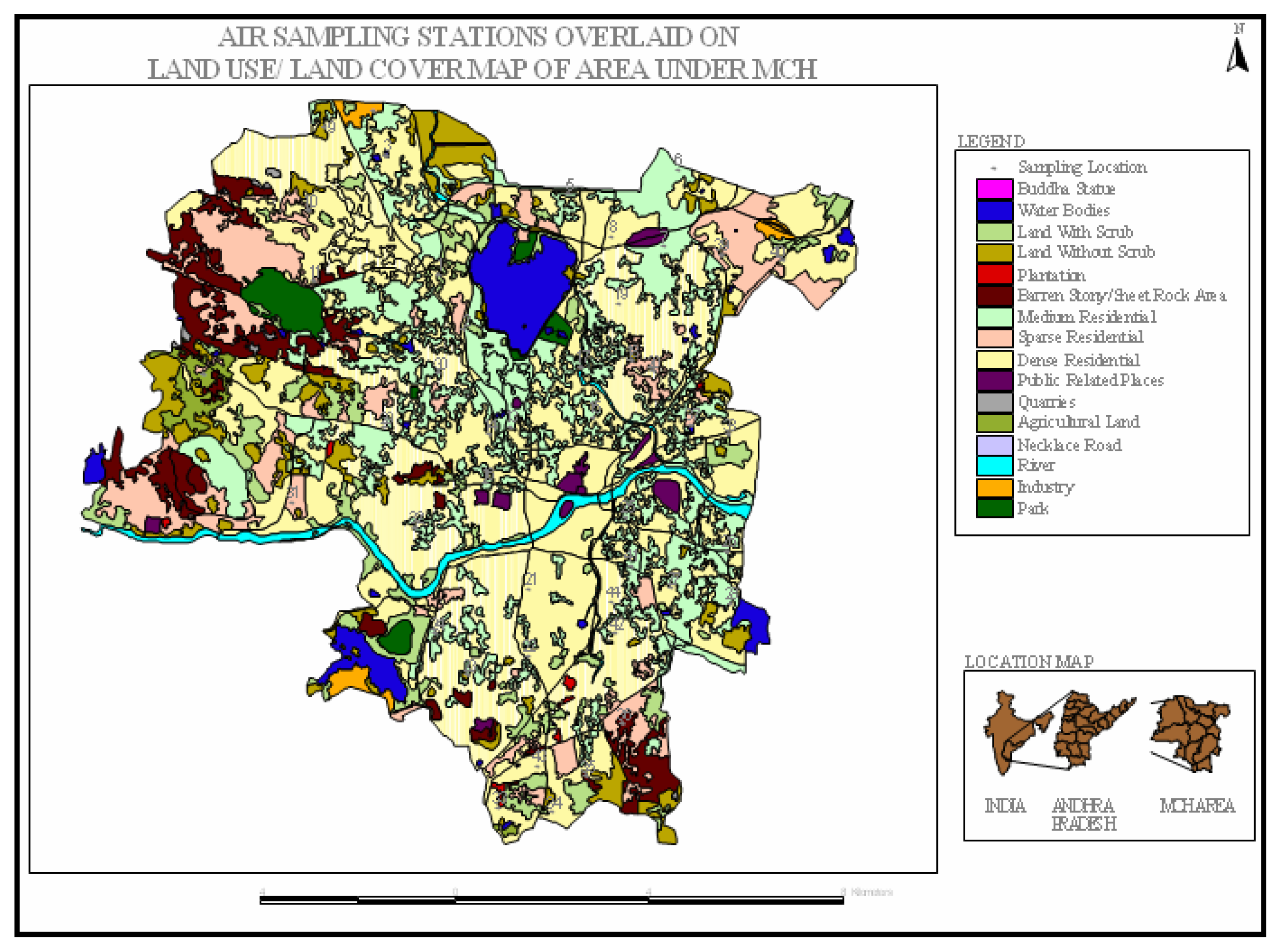 Land Use Map Of Hyderabad Ijerph | Free Full-Text | Use Of Multi-Objective Air Pollution Monitoring  Sites And Online Air Pollution Monitoring System For Total Health Risk  Assessment In Hyderabad, India | Html