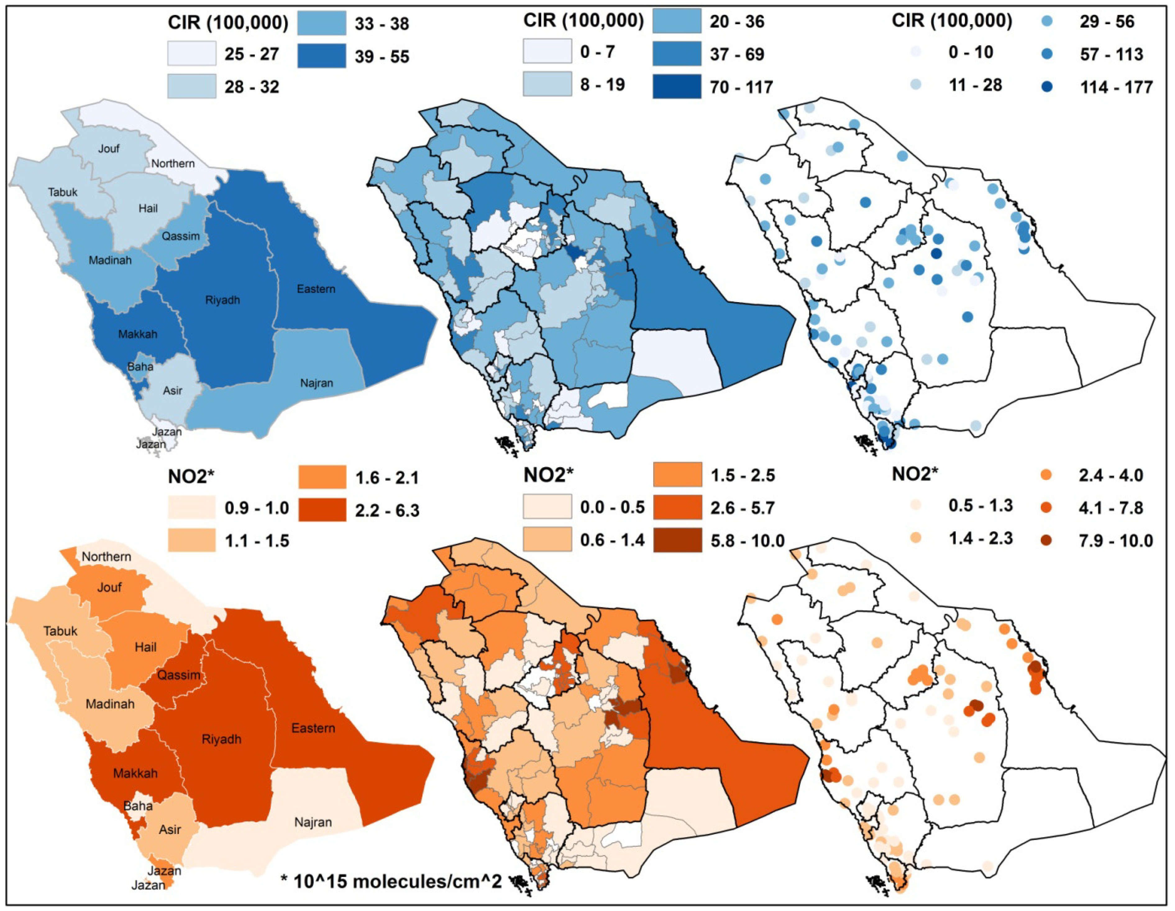 No2 and cancer incidence in saudi arabia