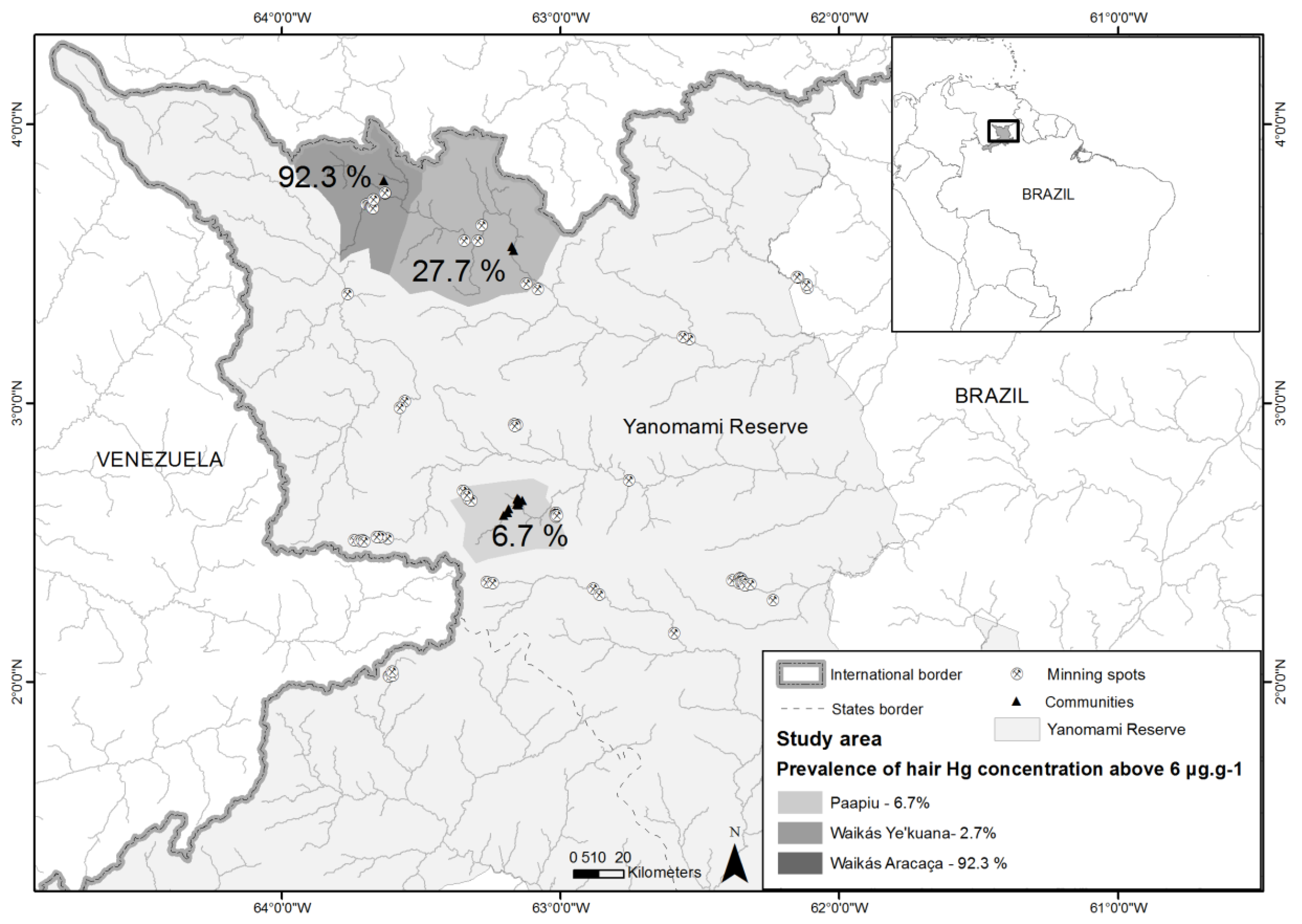 Ijerph Free Full Text Human Mercury Exposure In Yanomami Indigenous Villages From The Brazilian Amazon Html