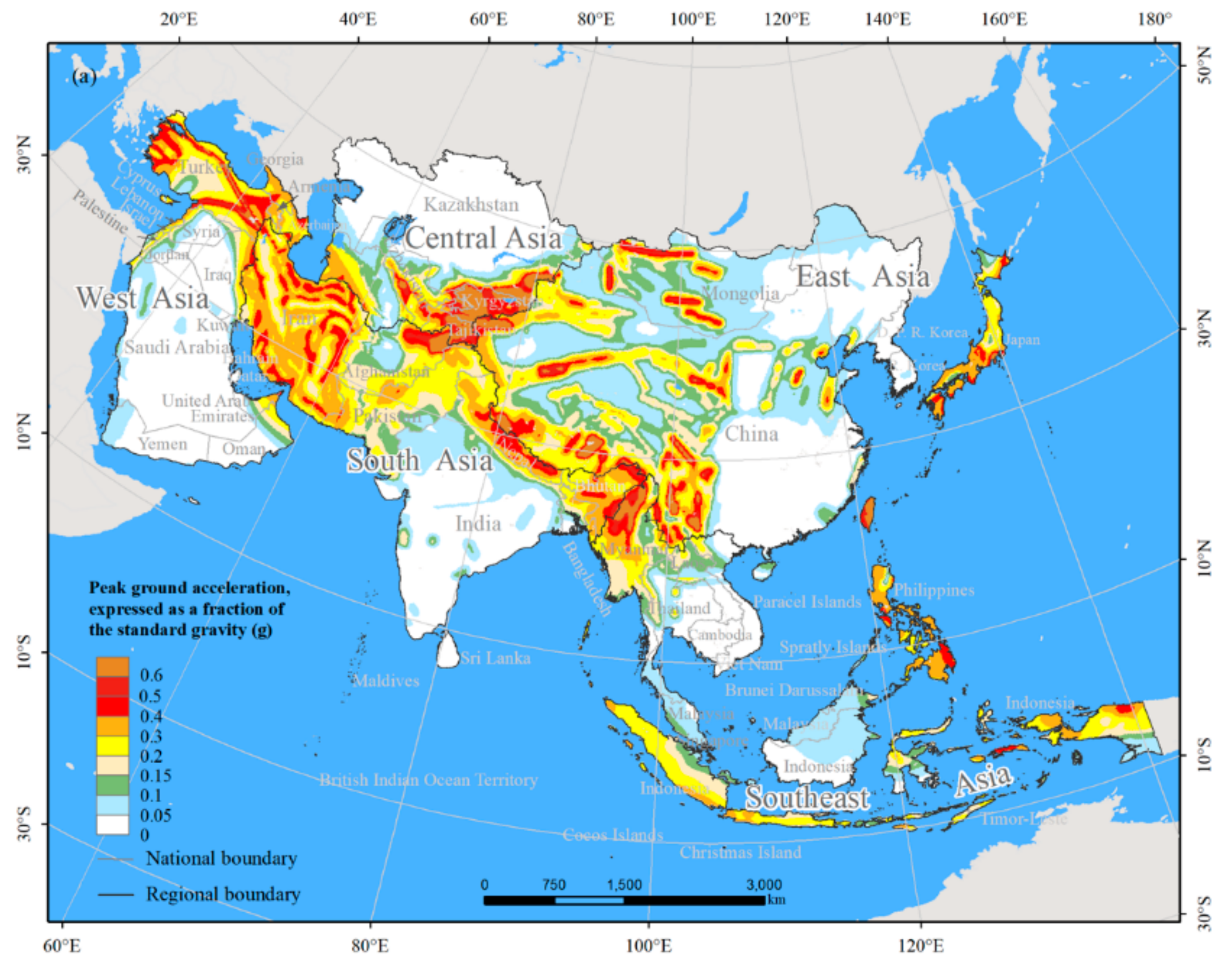 Seismic Zones In Asia