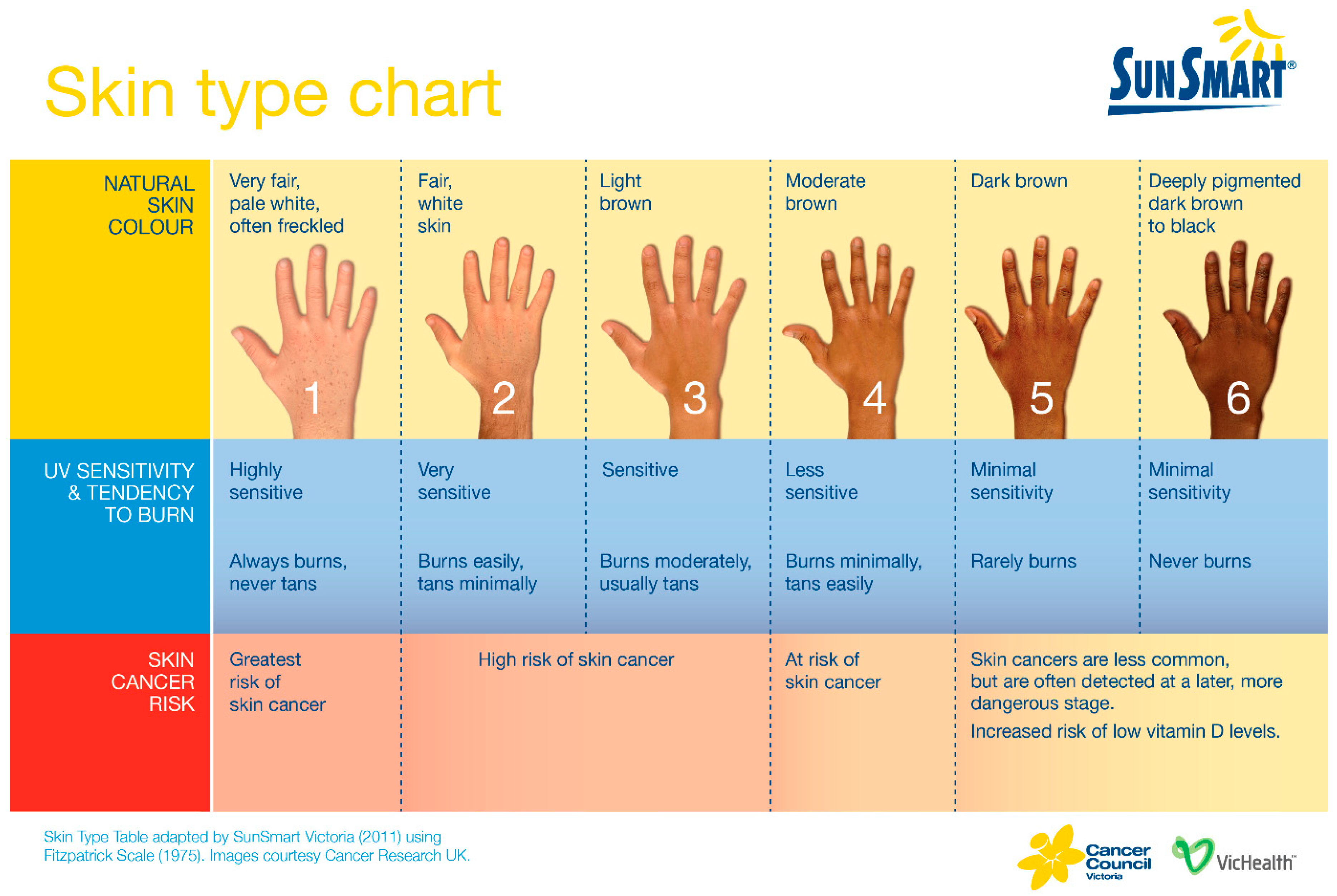 Vitamin D Sun Exposure Chart