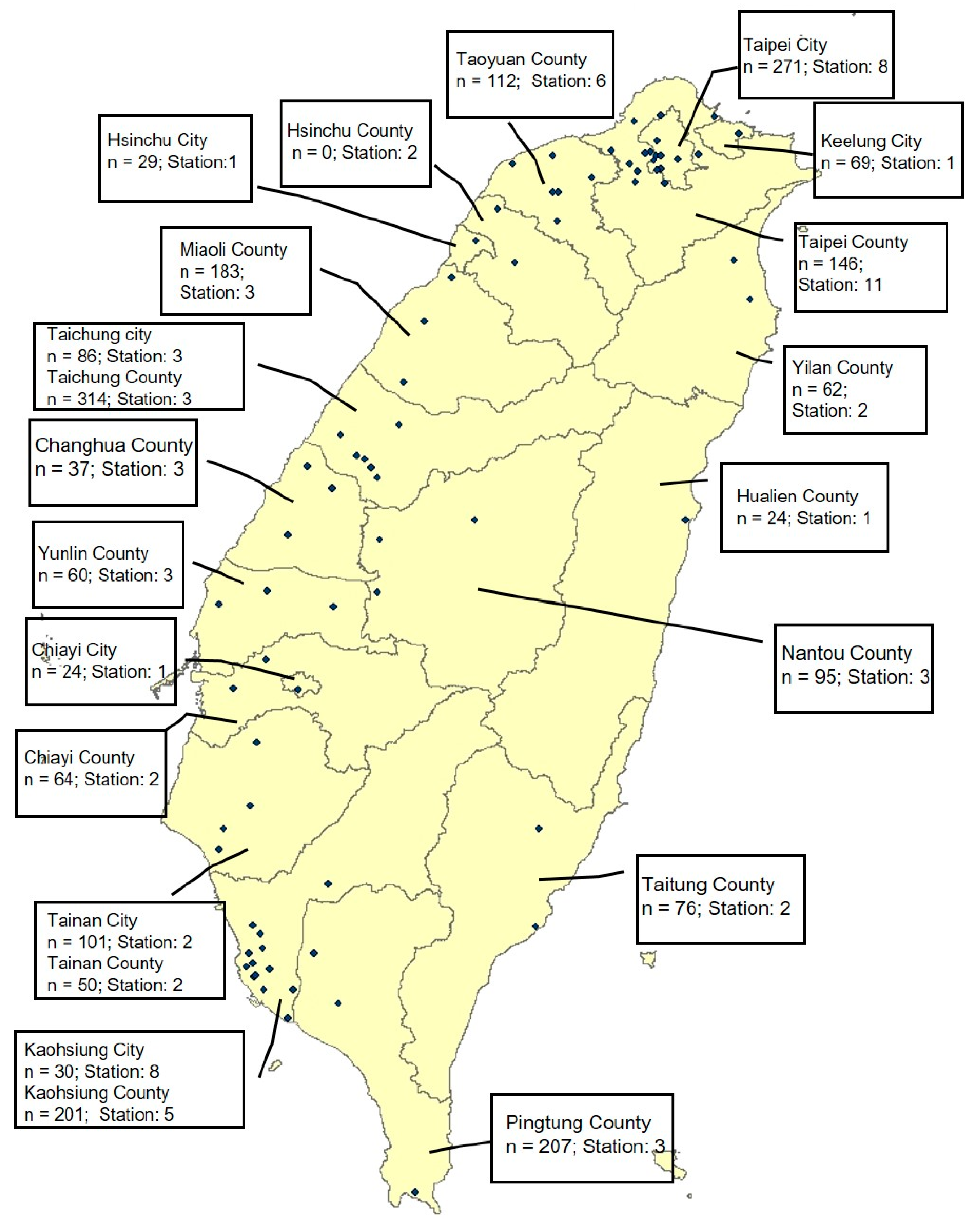 02976 Train Route Map Ijerph | Free Full-Text | Air Pollution Exposure And Cognitive Function In  Taiwanese Older Adults: A Repeated Measurement Study | Html