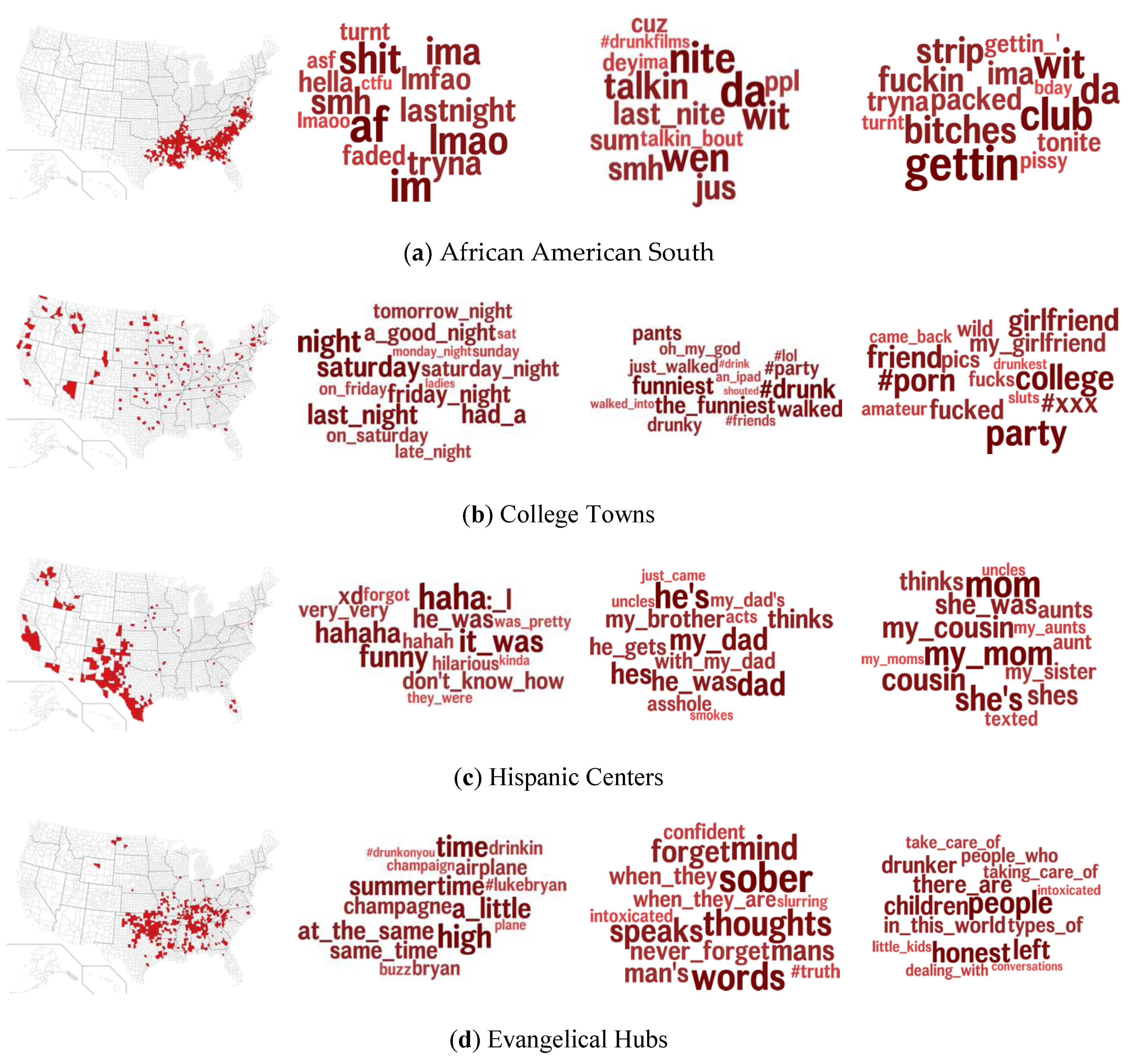 IJERPH Free Full-Text Cultural Differences in Tweeting about Drinking Across the US