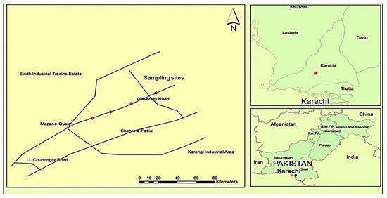 Plaza Karachi Auto Parts Map Ijerph | Free Full-Text | Health Risk Assessment Of Heavy Metals  Accumulated On Pm2.5 Fractioned Road Dust From Two Cities Of Pakistan | Html