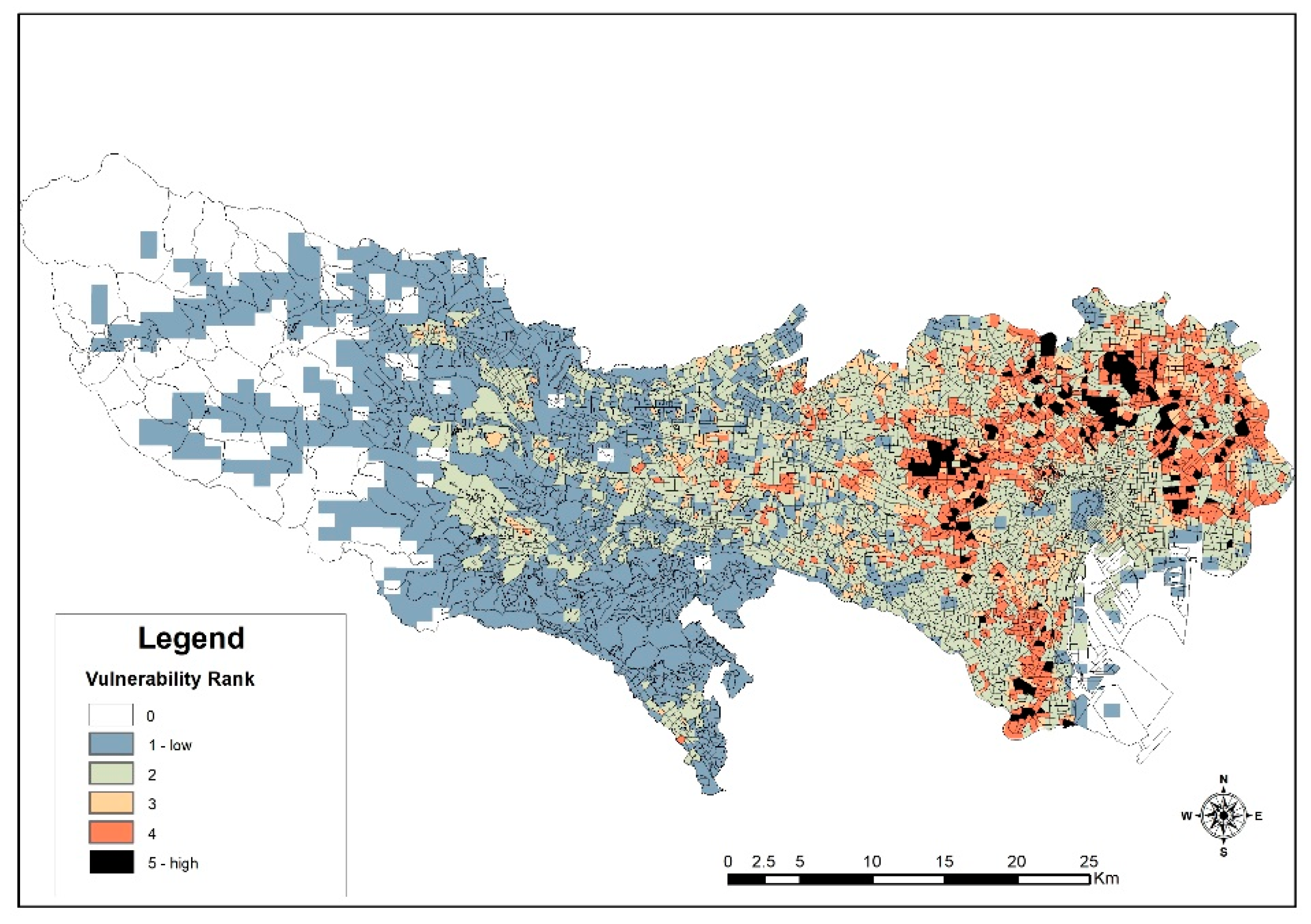 Tokyo population distribution