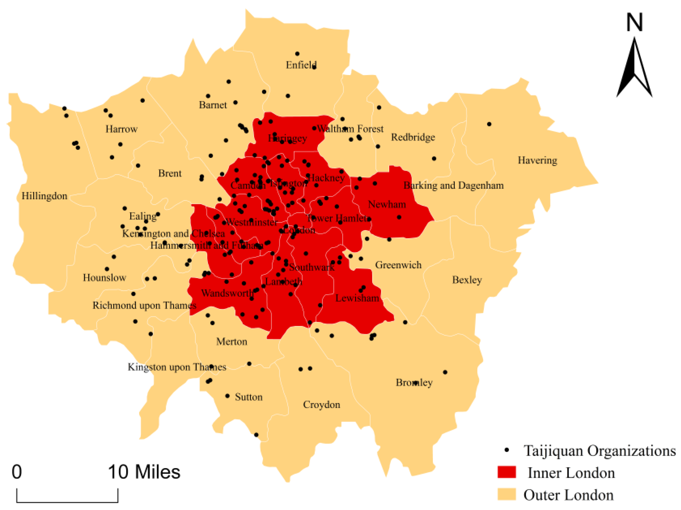 Ijerph Free Full Text From Green Spaces To Squares Mapping The Distribution Of Taijiquan Organizations In London Html