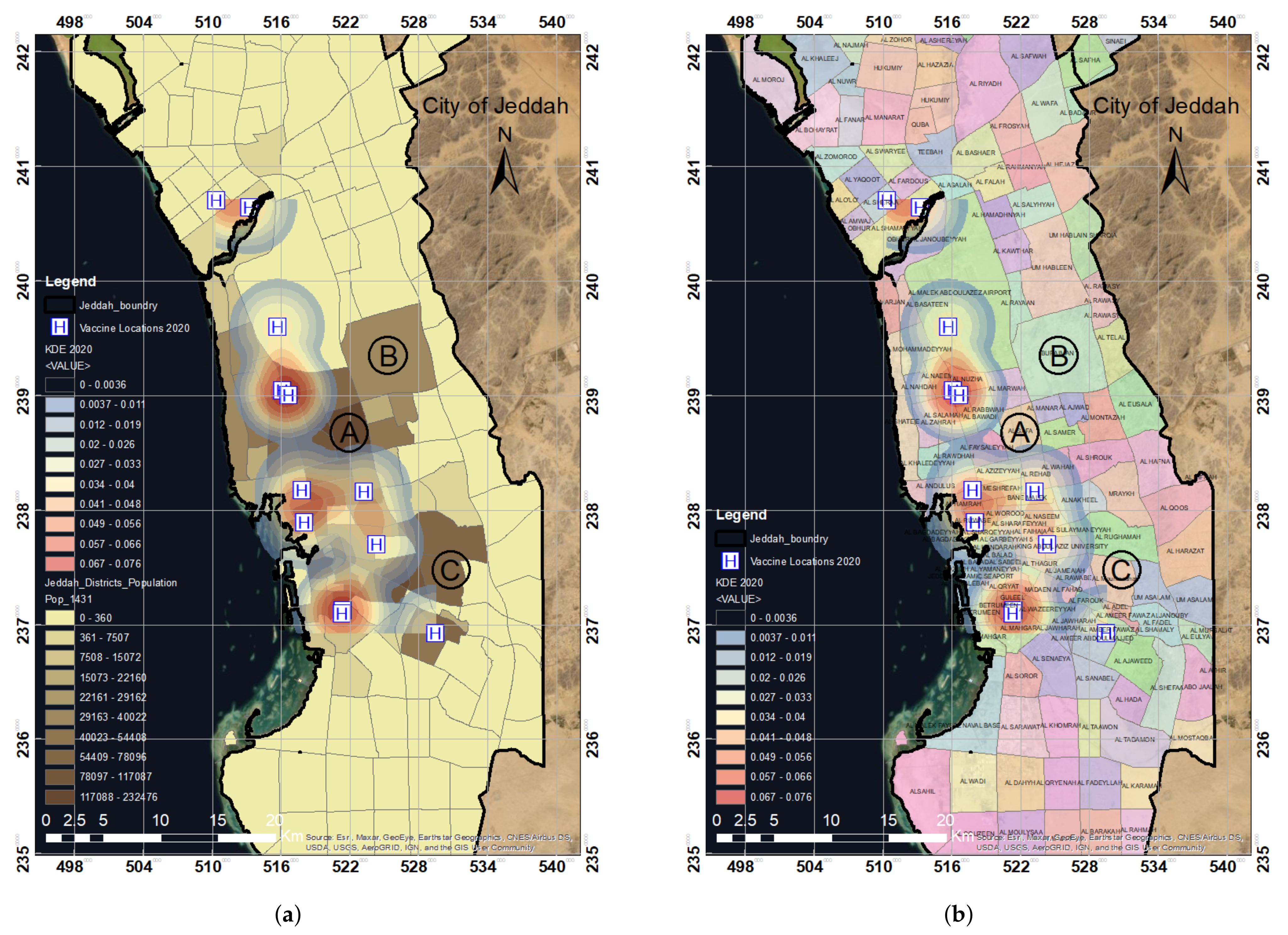 Ijerph Free Full Text Spatial Analysis Of Covid 19 Vaccine Centers Distribution A Case Study Of The City Of Jeddah Saudi Arabia Html