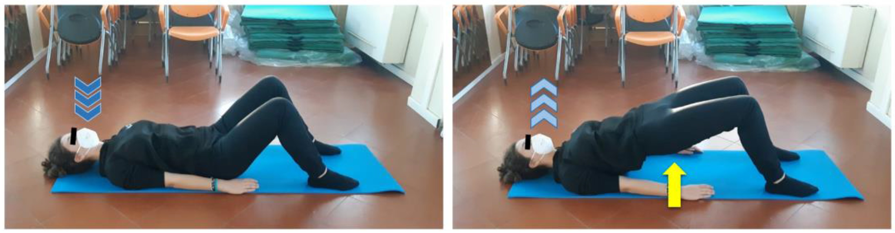Glutes strengthening and hip mobility exercise. Supine position