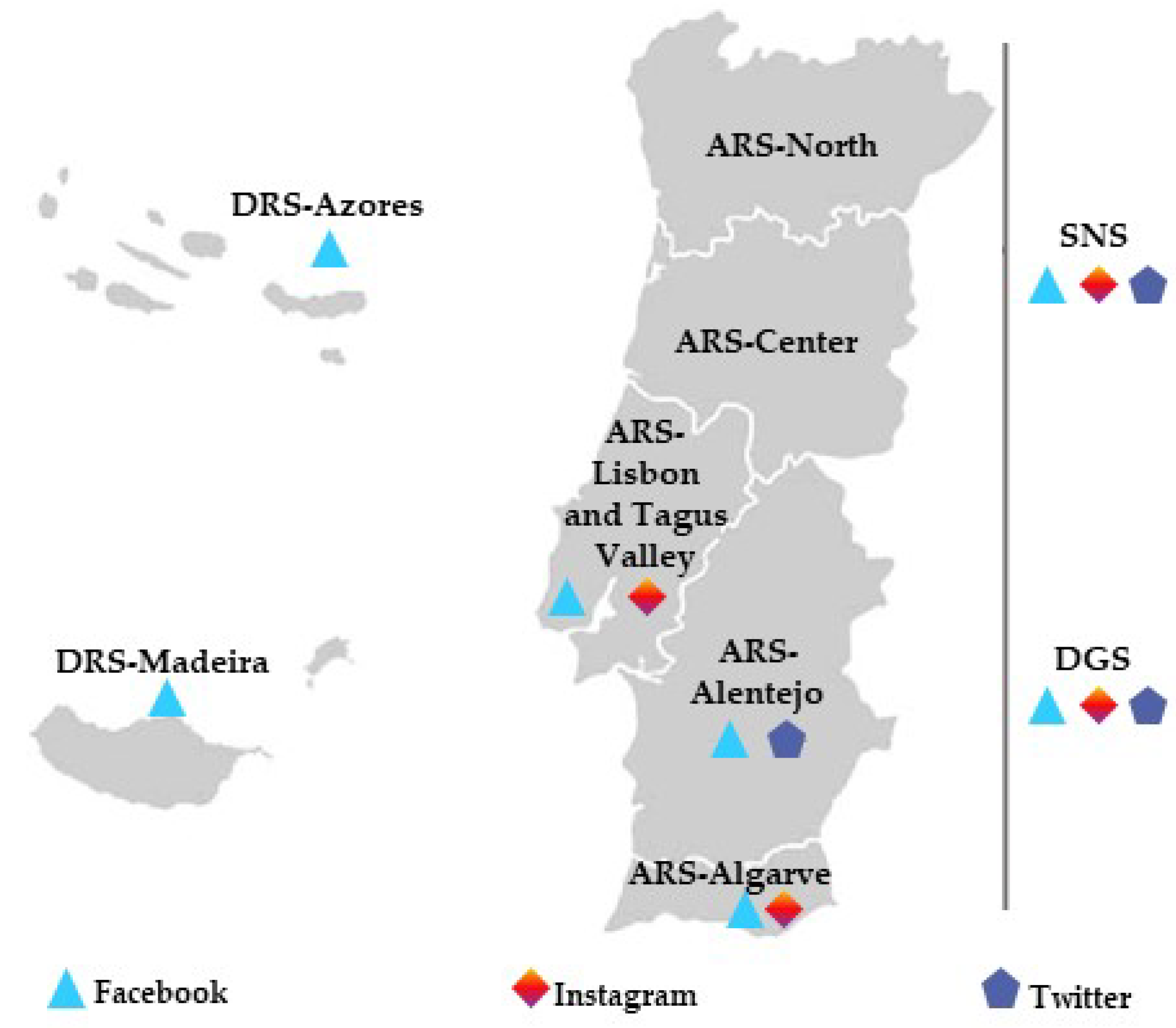 Map of Portugal central area and Madeira/Azores Islands (source: Google