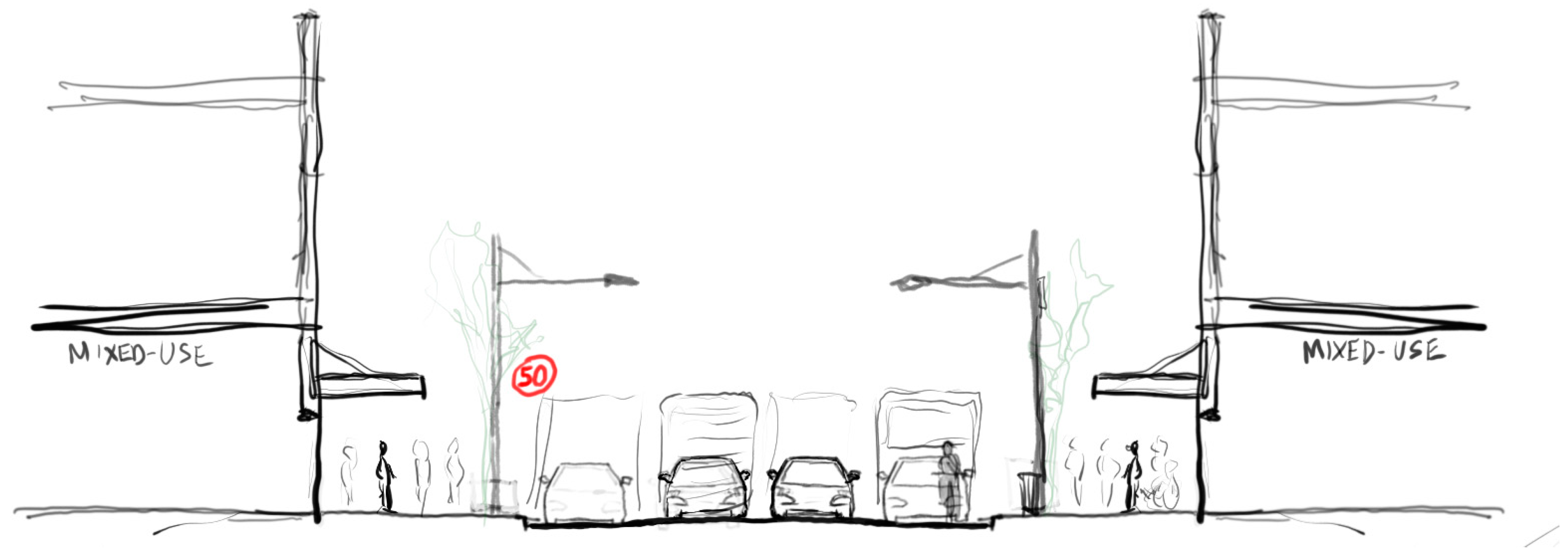 street section sketch