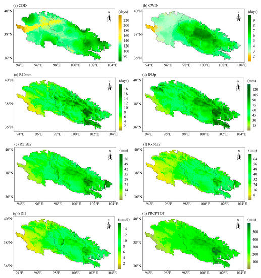 Future Projection of Extreme Precipitation Indices over the Qilian ...
