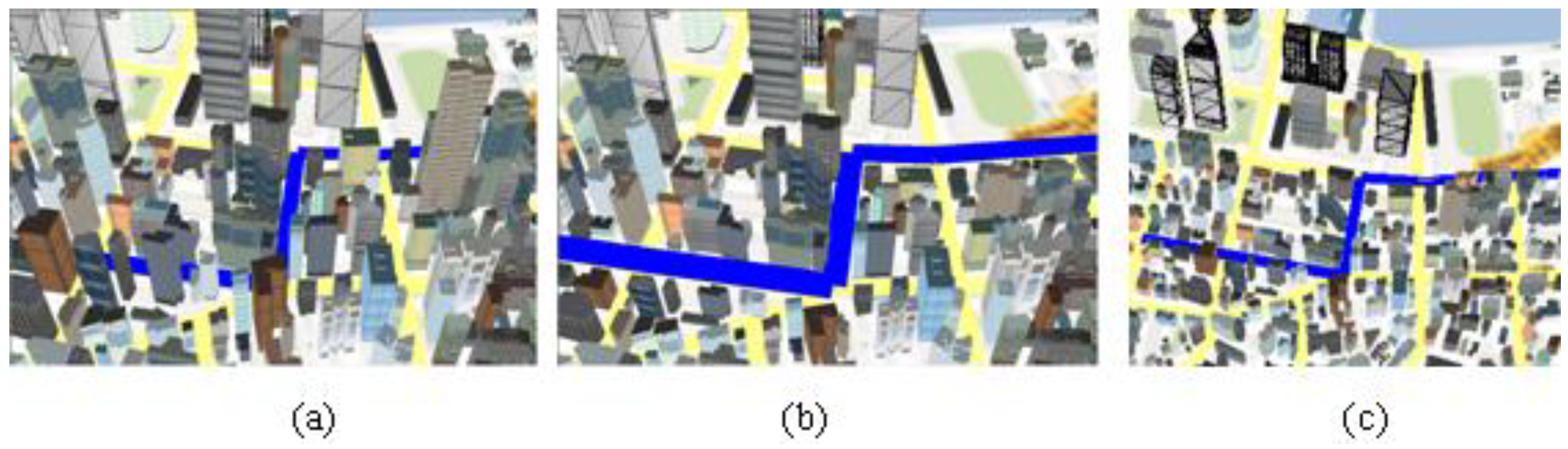 IJGI Free FullText OcclusionFree Visualization of Important Geographic Features in 3D