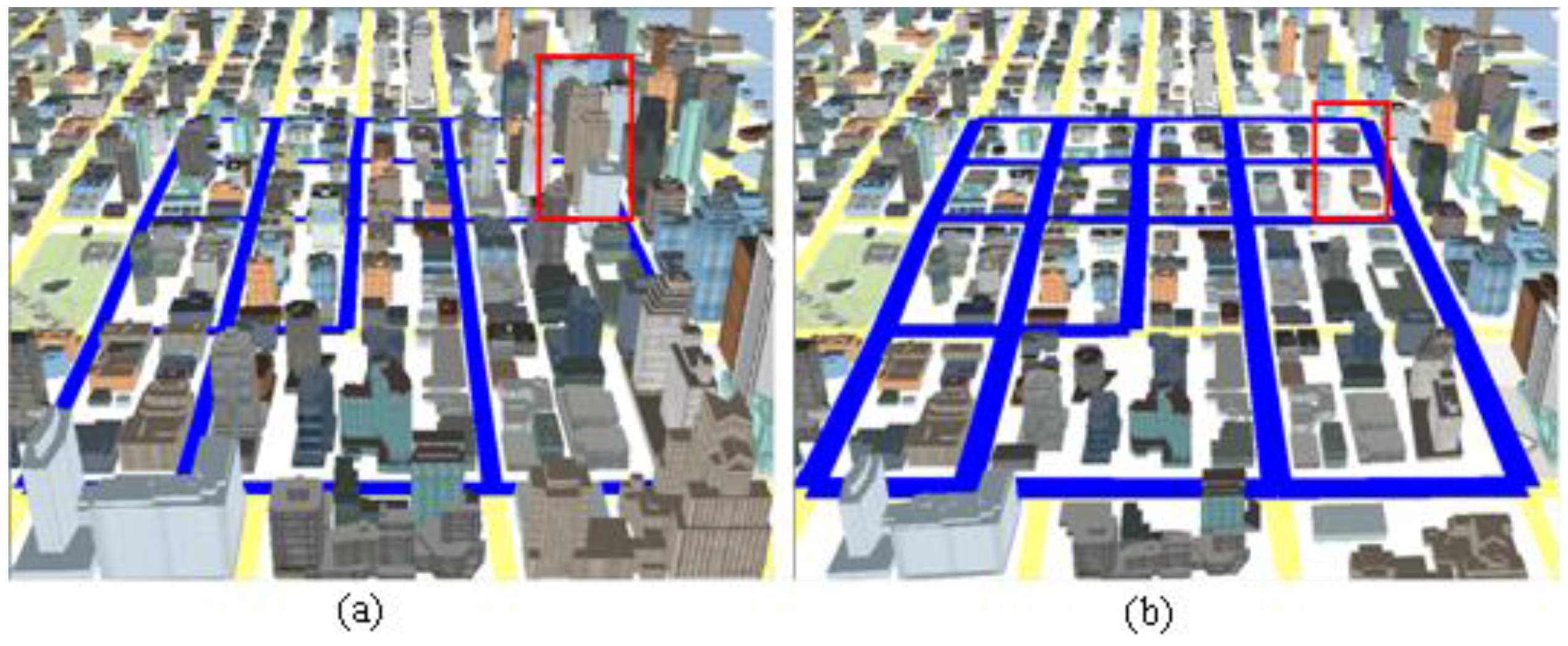 IJGI Free FullText OcclusionFree Visualization of Important Geographic Features in 3D