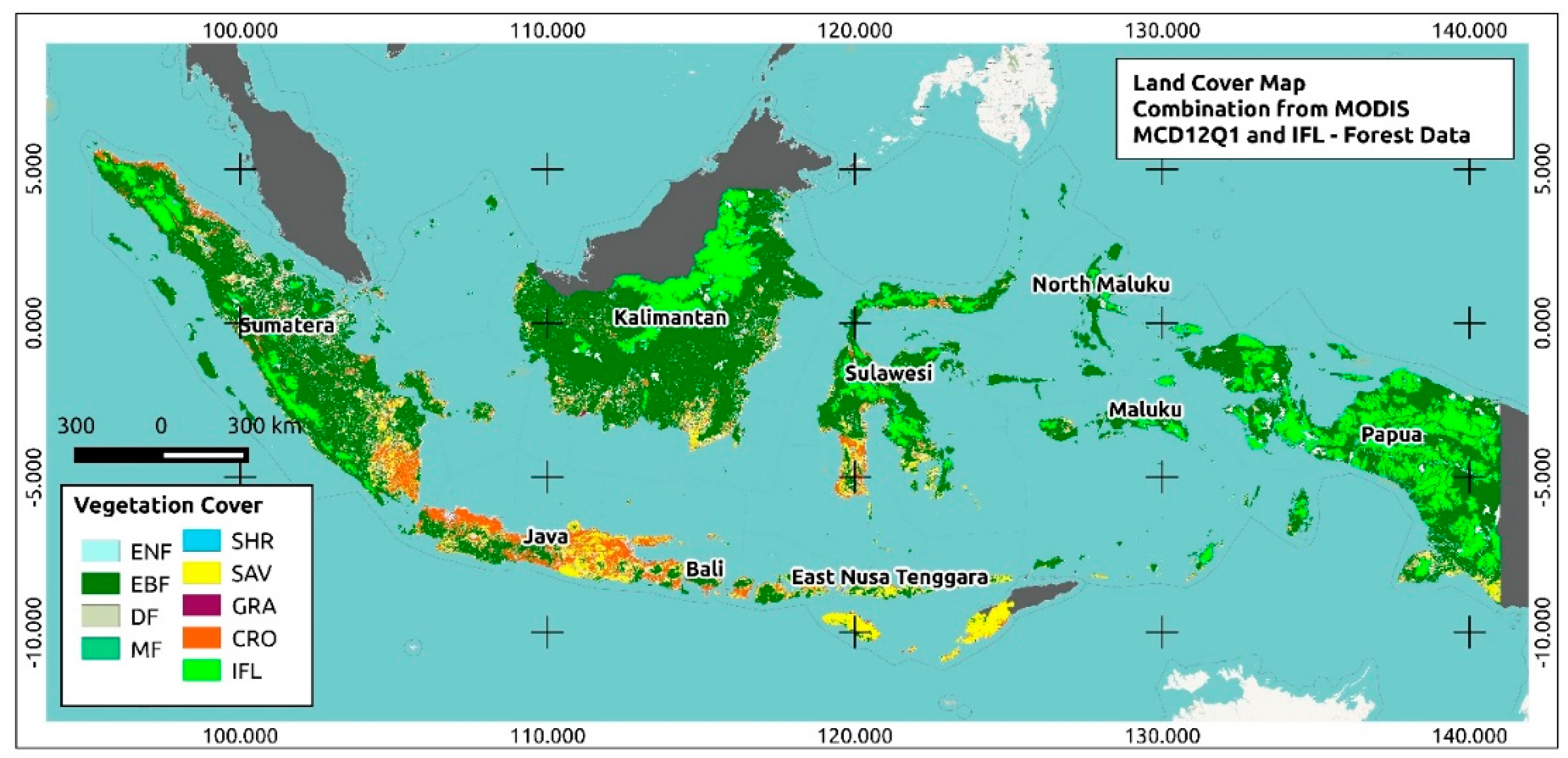 IJGI  Free Full-Text  ENSO- and Rainfall-Sensitive Vegetation Regions in Indonesia as 