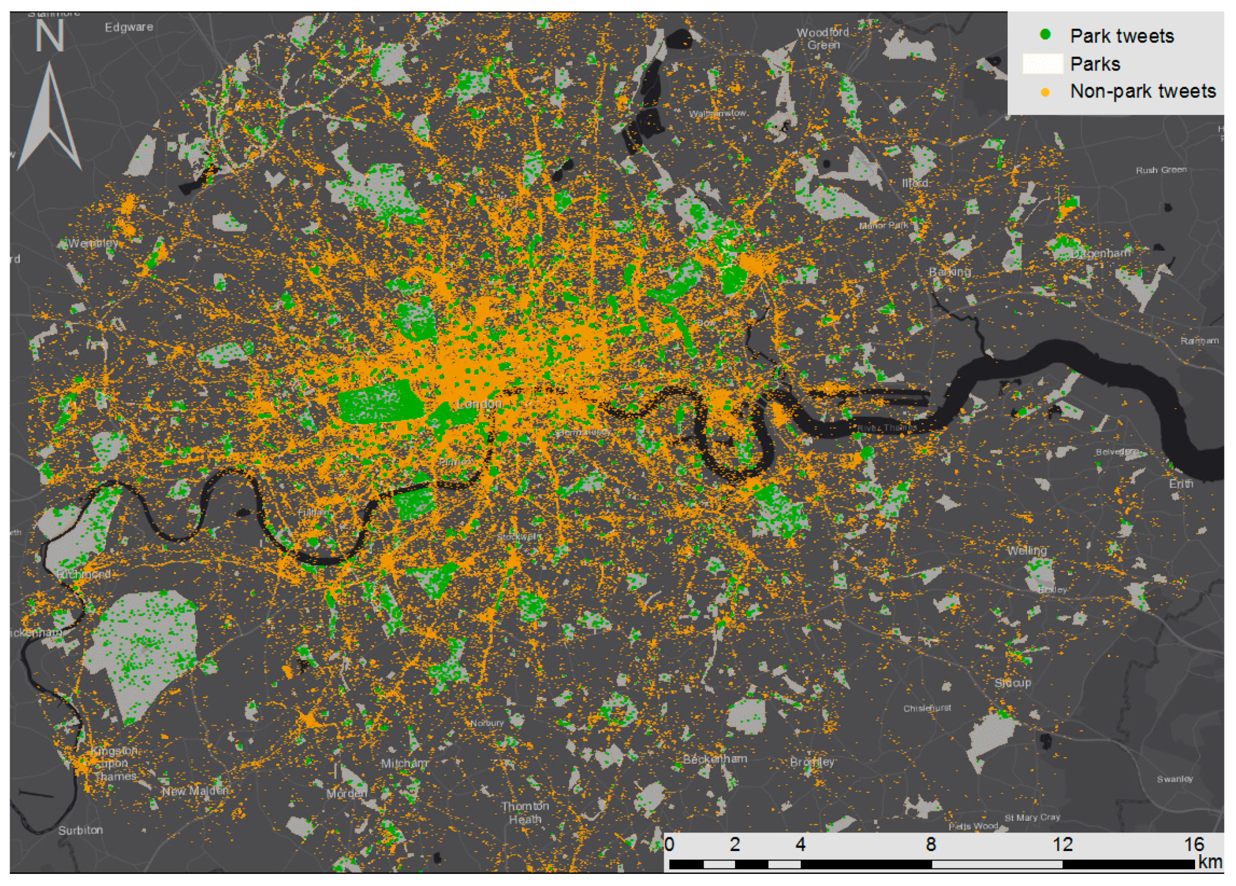 ijgi free full text beyond spatial proximity classifying parks and their visitors in london based on spatiotemporal and sentiment analysis of twitter data html