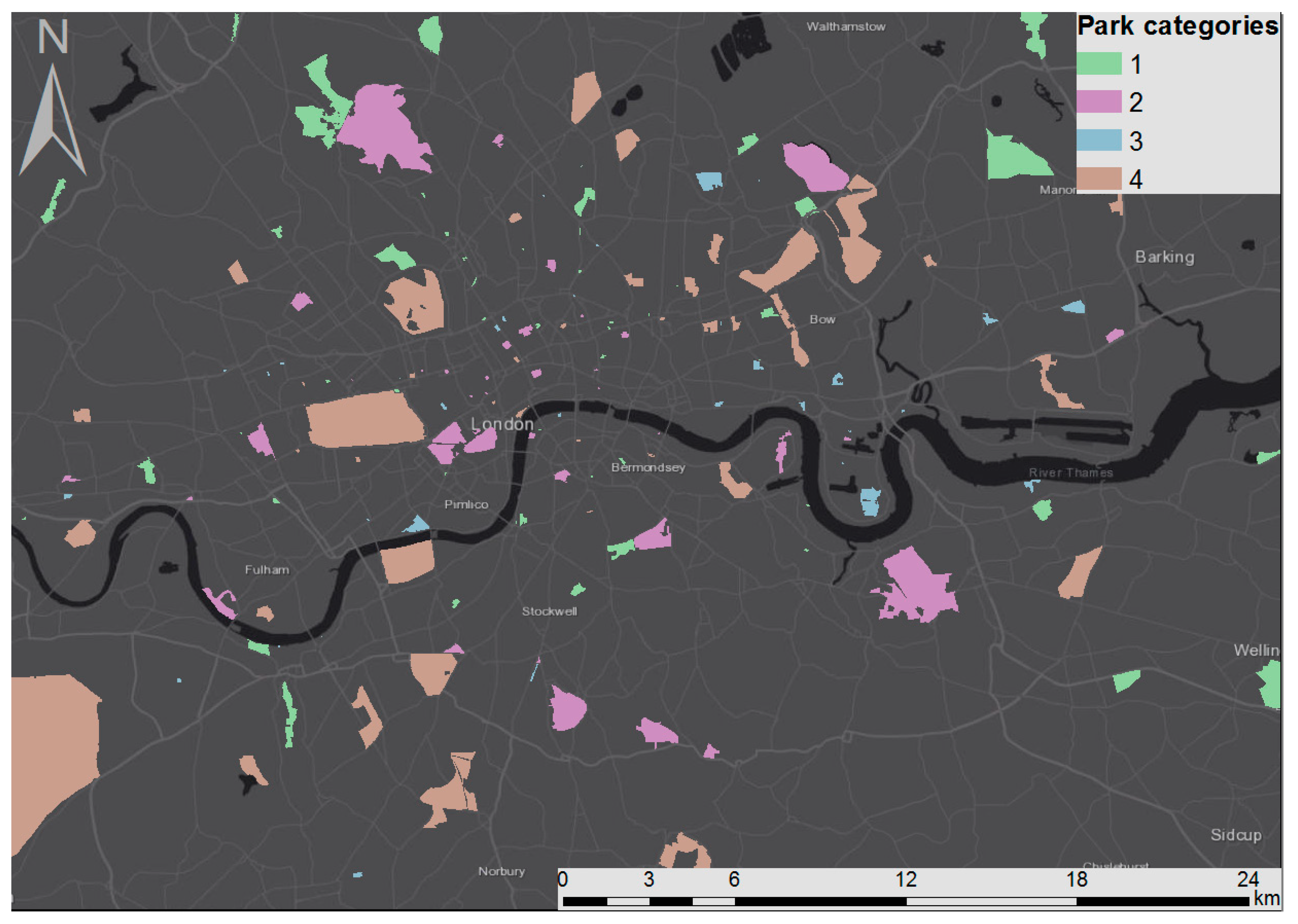 ijgi free full text beyond spatial proximity classifying parks and their visitors in london based on spatiotemporal and sentiment analysis of twitter data html