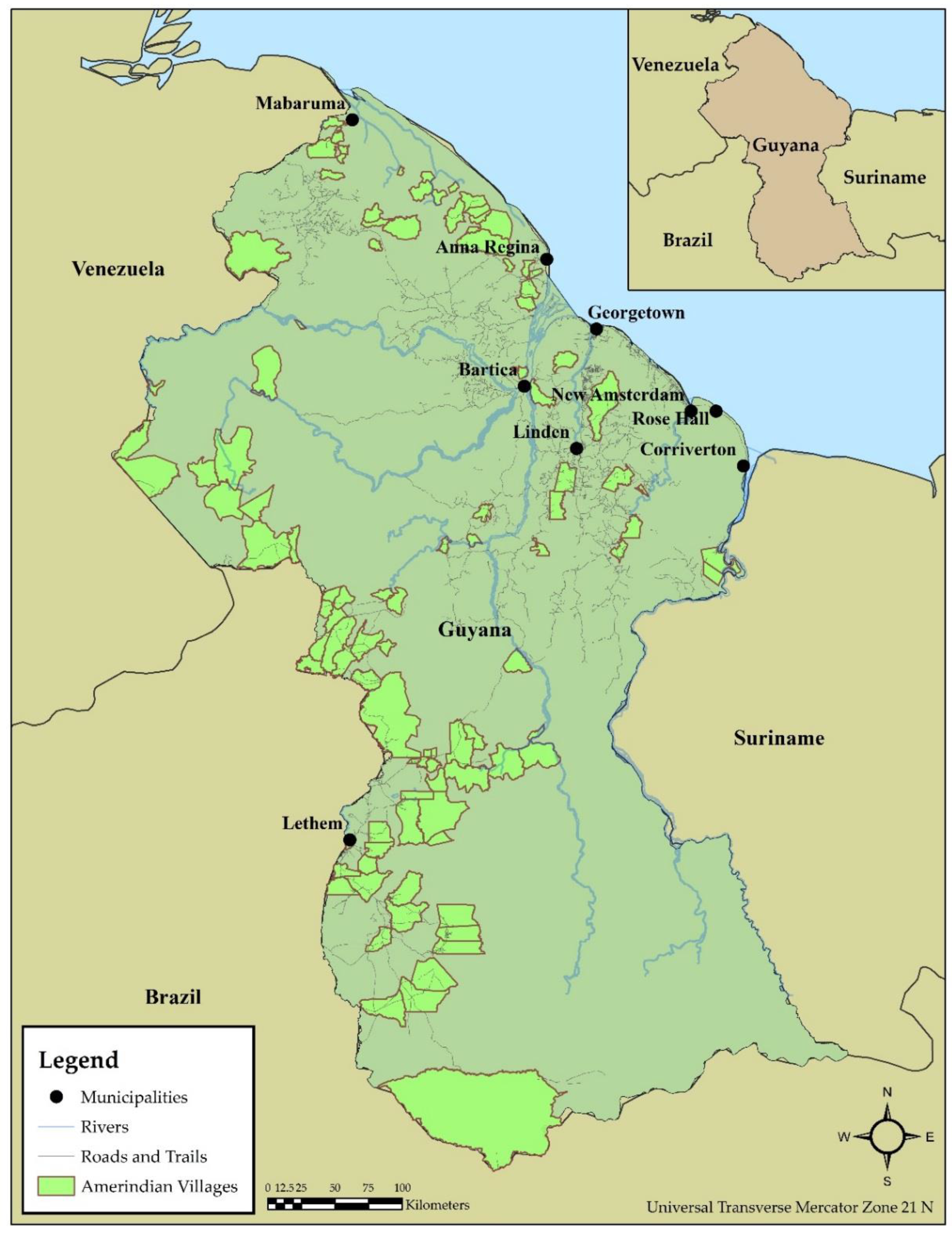 Jonestown Guyana Map