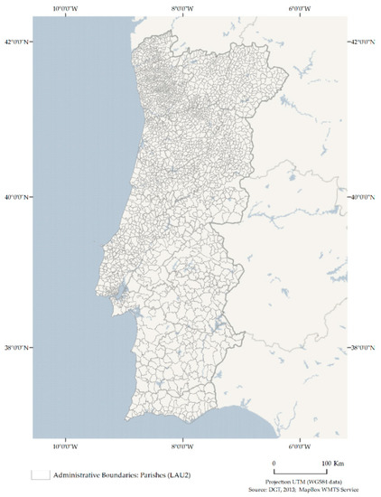 Administrative Map of the Algarve Region with Municipalities