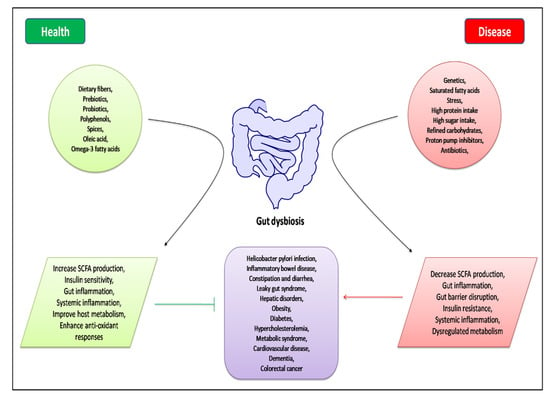IJMS | Free Full-Text | Gastrointestinal Disorders and Metabolic Syndrome: Dysbiosis as a Link and Common Bioactive Components Useful their Treatment | HTML