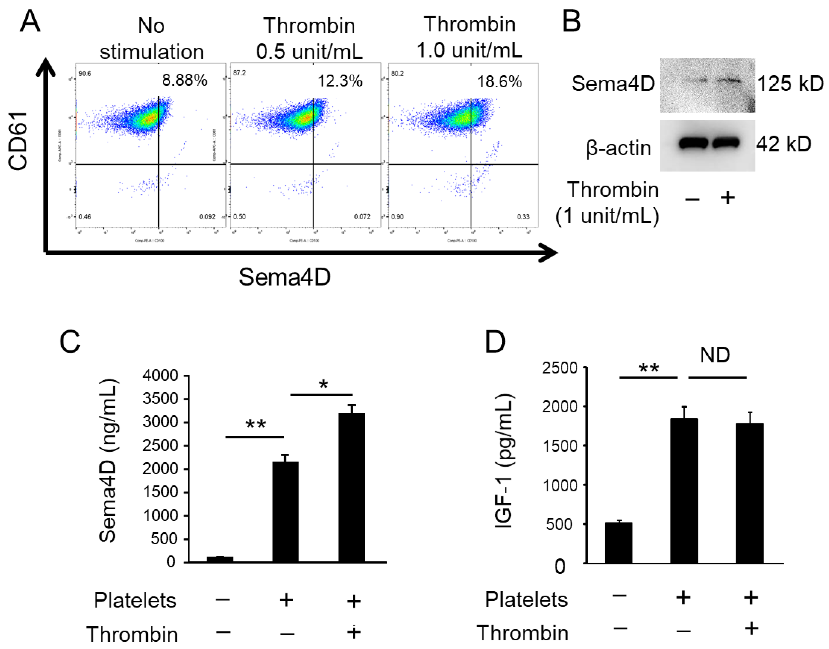 Dual-Function Semaphorin 4D Released by Platelets