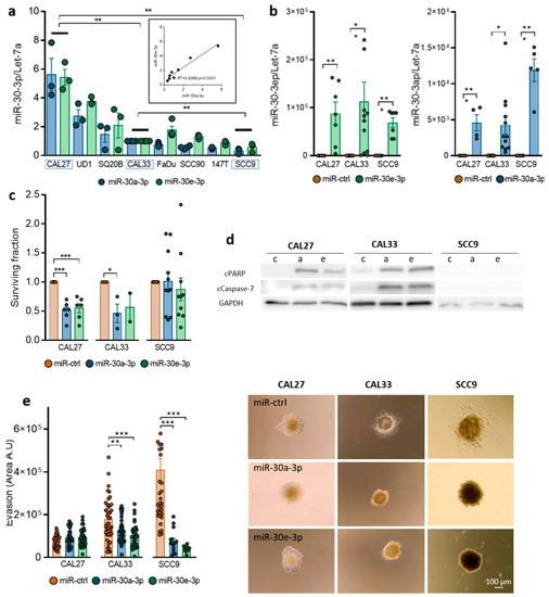 Tumor-Suppressive and Immunomodulating Activity of miR-30a-3p and miR ...