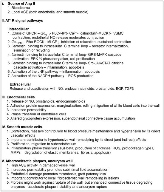 Direct Vascular Effects of Angiotensin II (A Systematic Short Review)