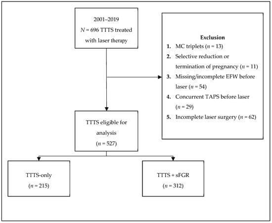 hvile Korea religion JCM | Free Full-Text | Twin-Twin Transfusion Syndrome with and without  Selective Fetal Growth Restriction Prior to Fetoscopic Laser Surgery: Short  and Long-Term Outcome