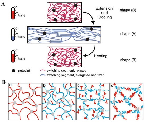 Review of chemo‐responsive shape change/memory polymers