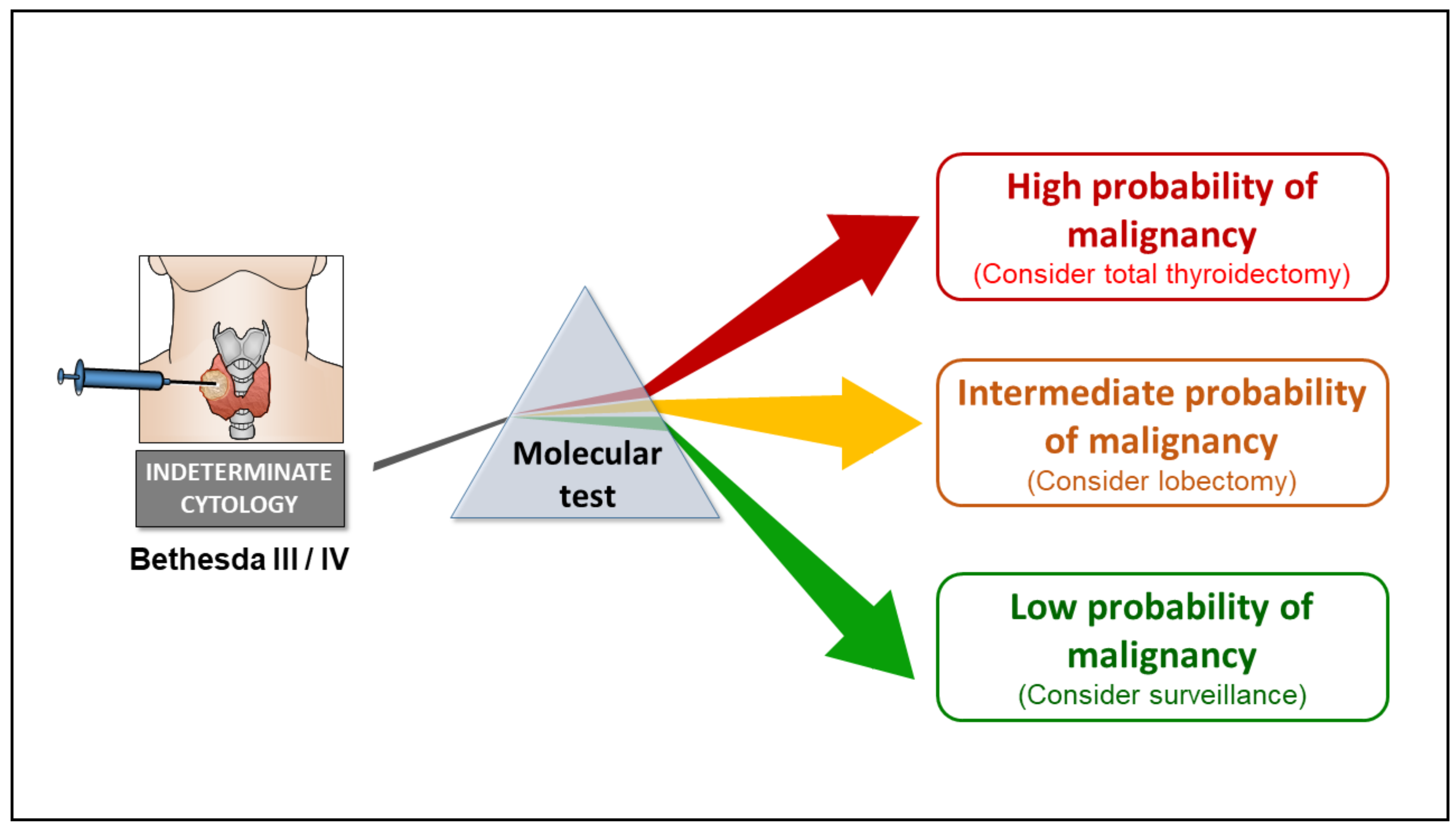 Molecular markers for the classification of cytologically indeterminate  thyroid nodules